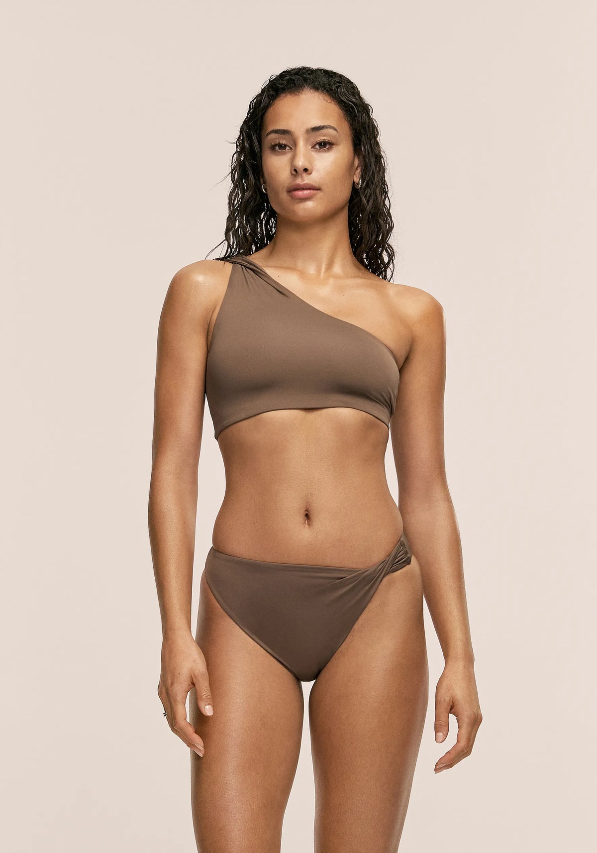 Casall Twist Bikini Top top bikini kaki senza ferretto