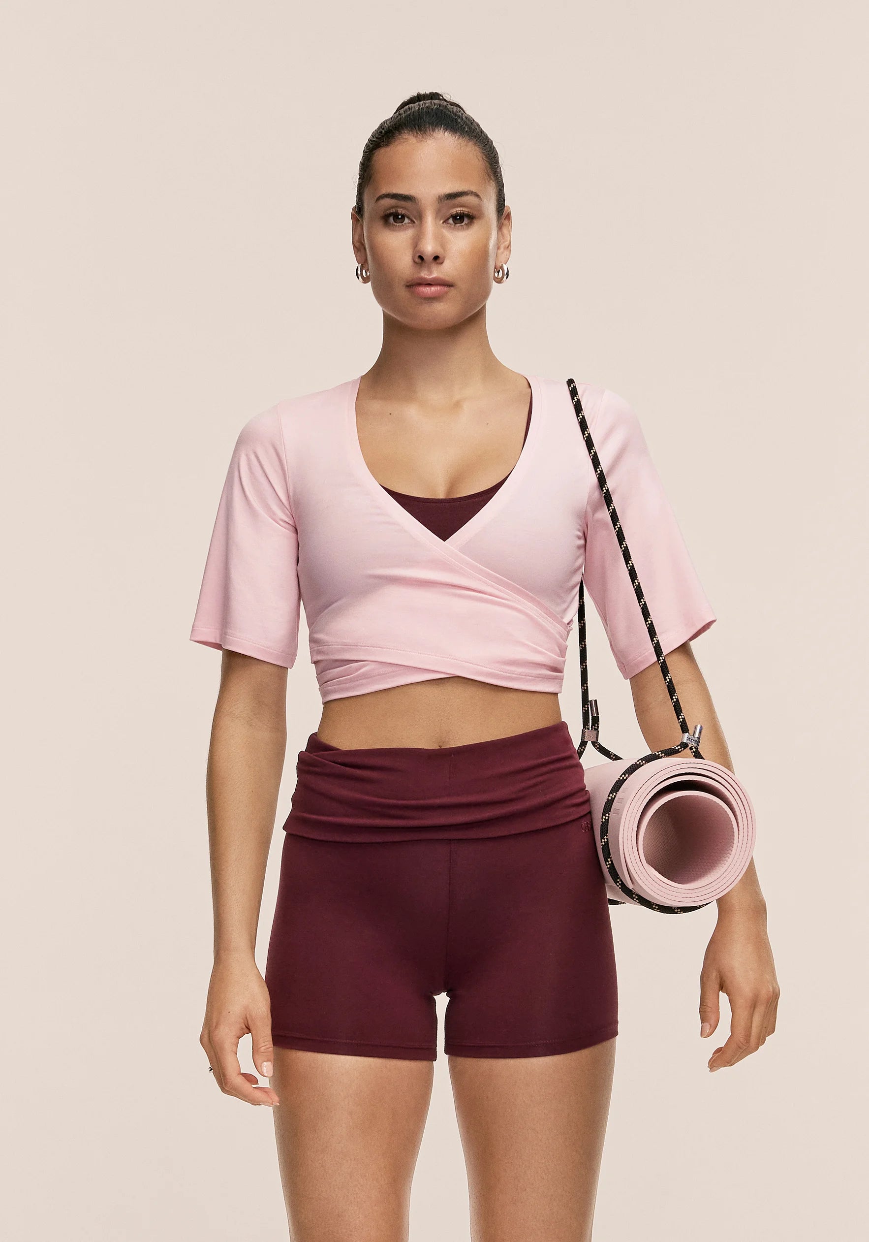 Casall Delight top sportivo rosa Tencel cropped