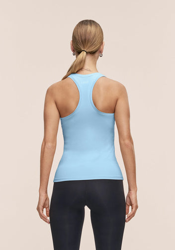 Casall Essential Racerback Tank canotta blu laguna