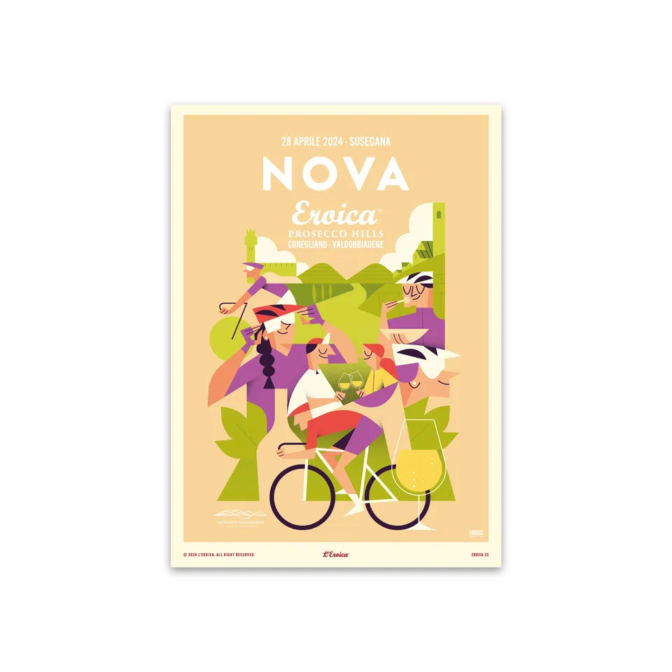 L'Eroica Conegliano 2024 poster illustrazione ufficiale