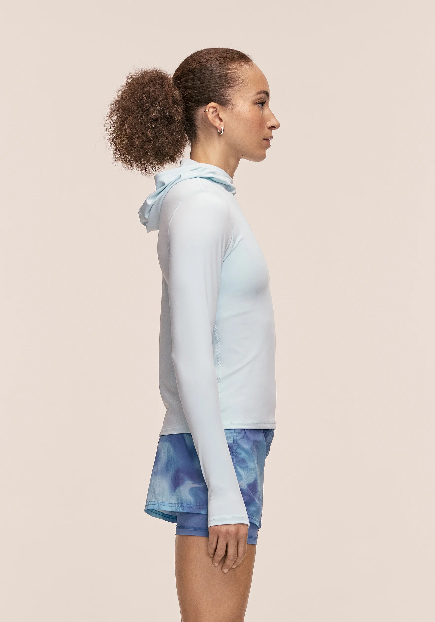 Casall Neat felpa hoodie aqua glow traspirante