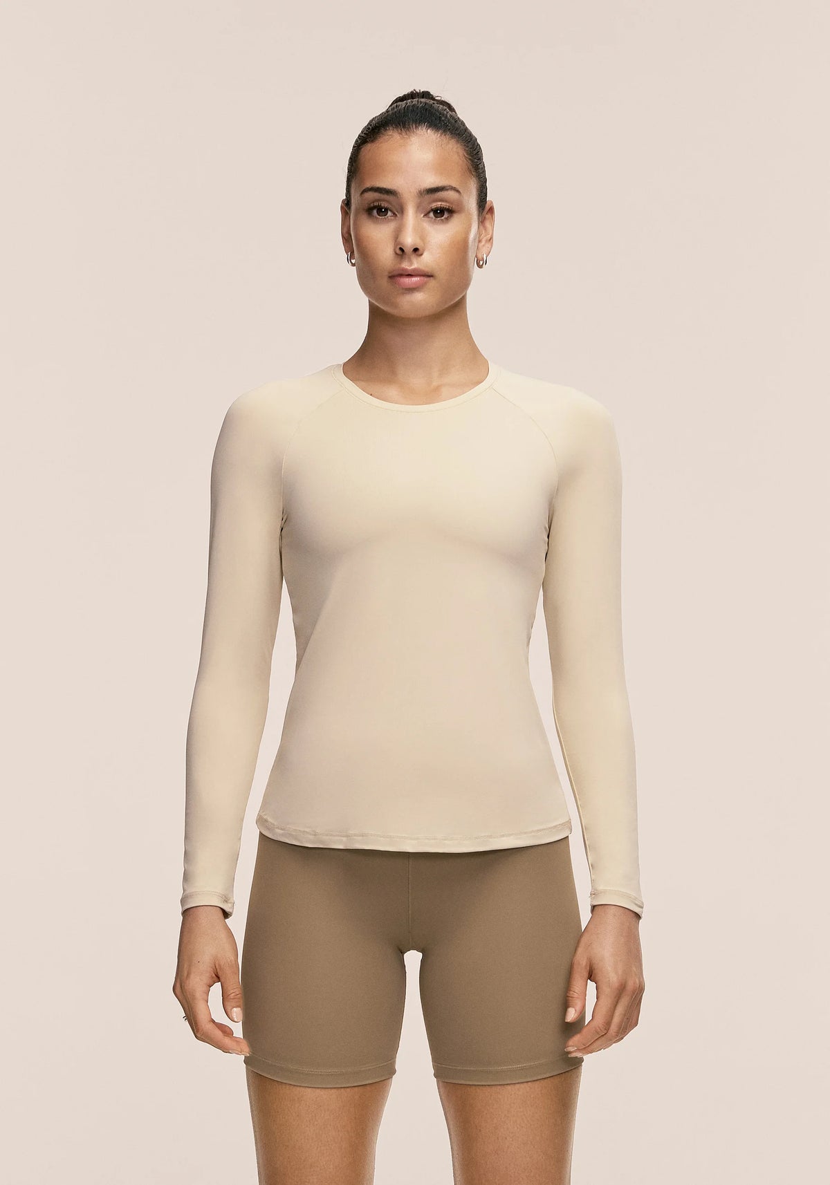 Casall Essential Long Sleeve maglia sportiva ecru