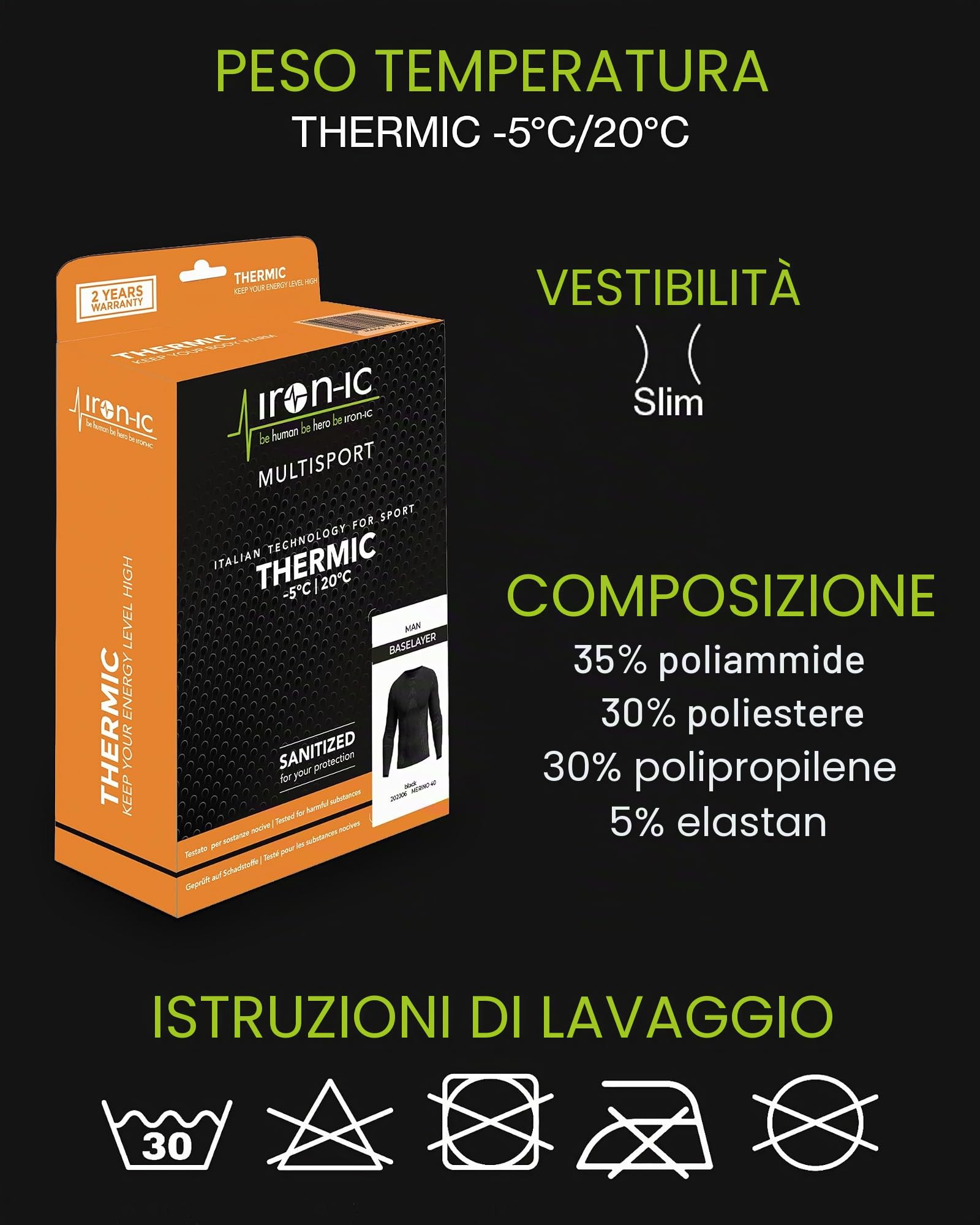 IRON-IC Thermic 201659 Maglia Uomo XXL Traspirante
