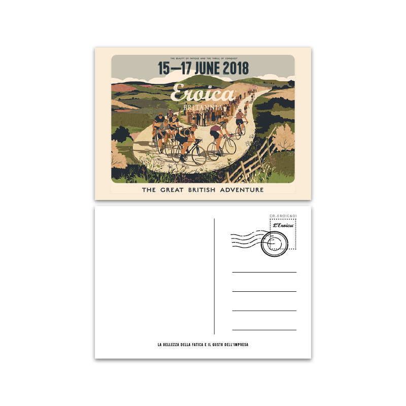 L'Eroica set cartoline 2018 illustrazioni storiche