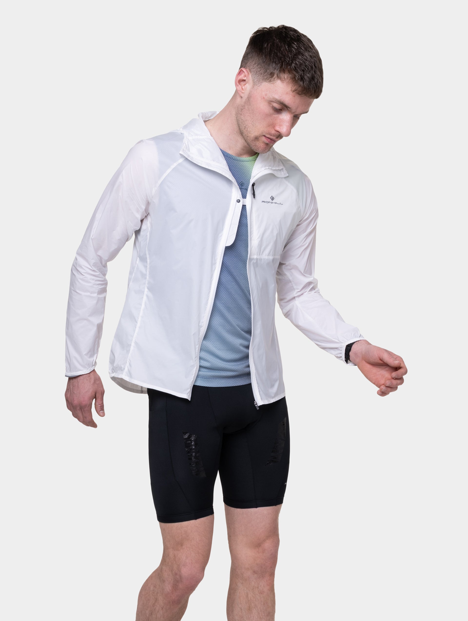 Ronhill Tech All-Terrain giacca running antivento bianca