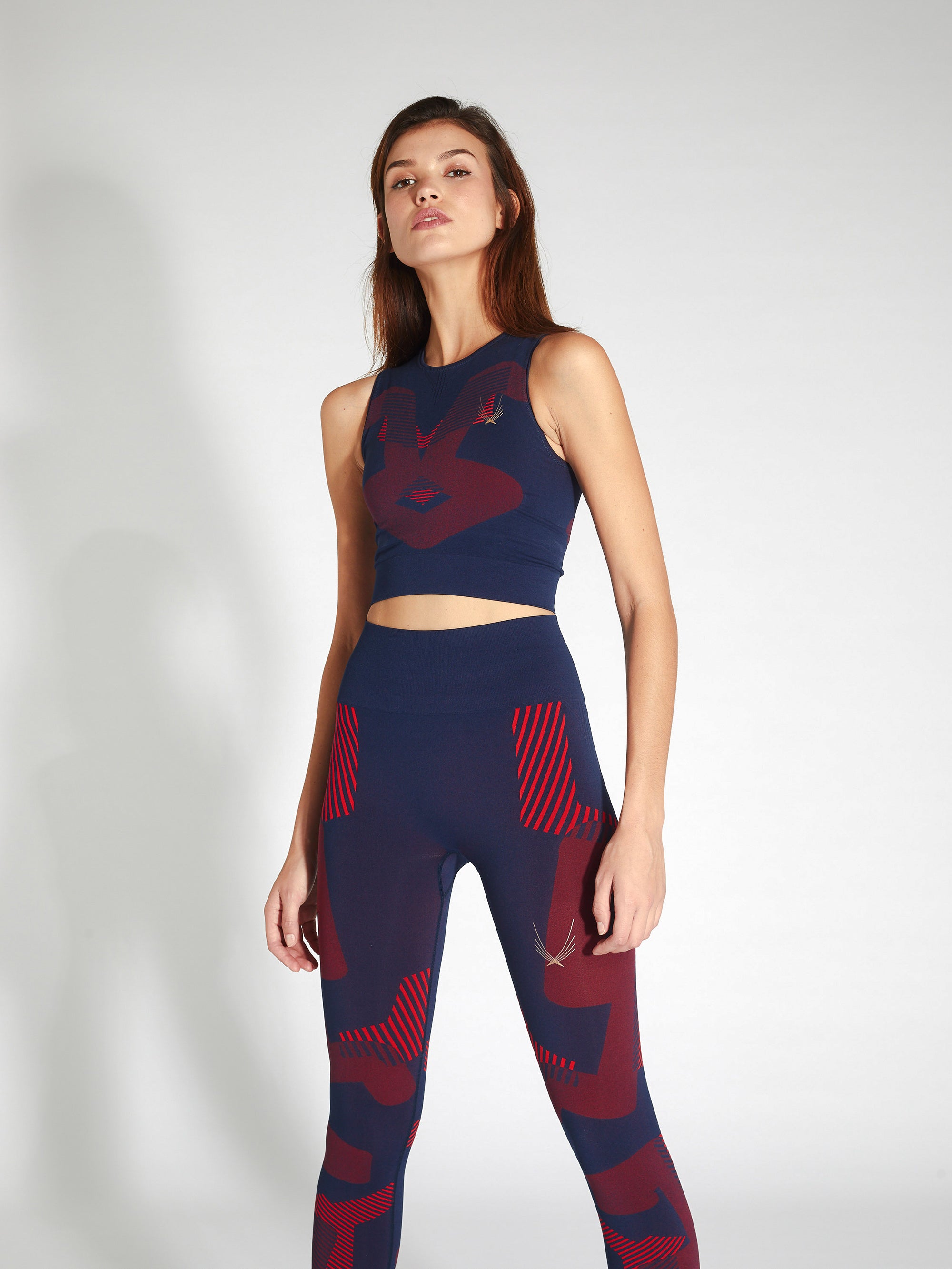 Lucas Hugh Flexon leggings blu seamless modellanti