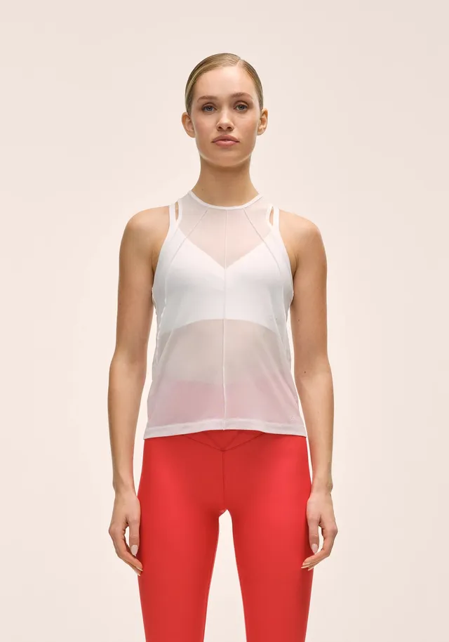 Casall Seam Detail Mesh Tank canotta Bianco mesh traspirante