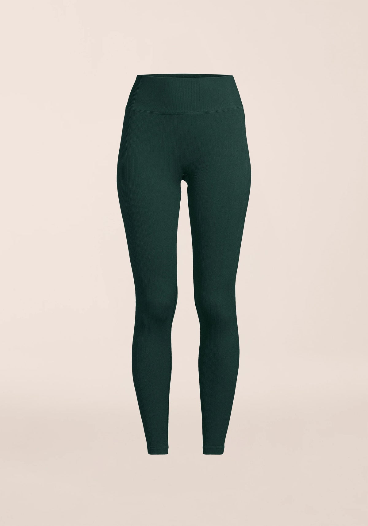 Casall Multi Rib High Waist leggings Dark Pine a coste