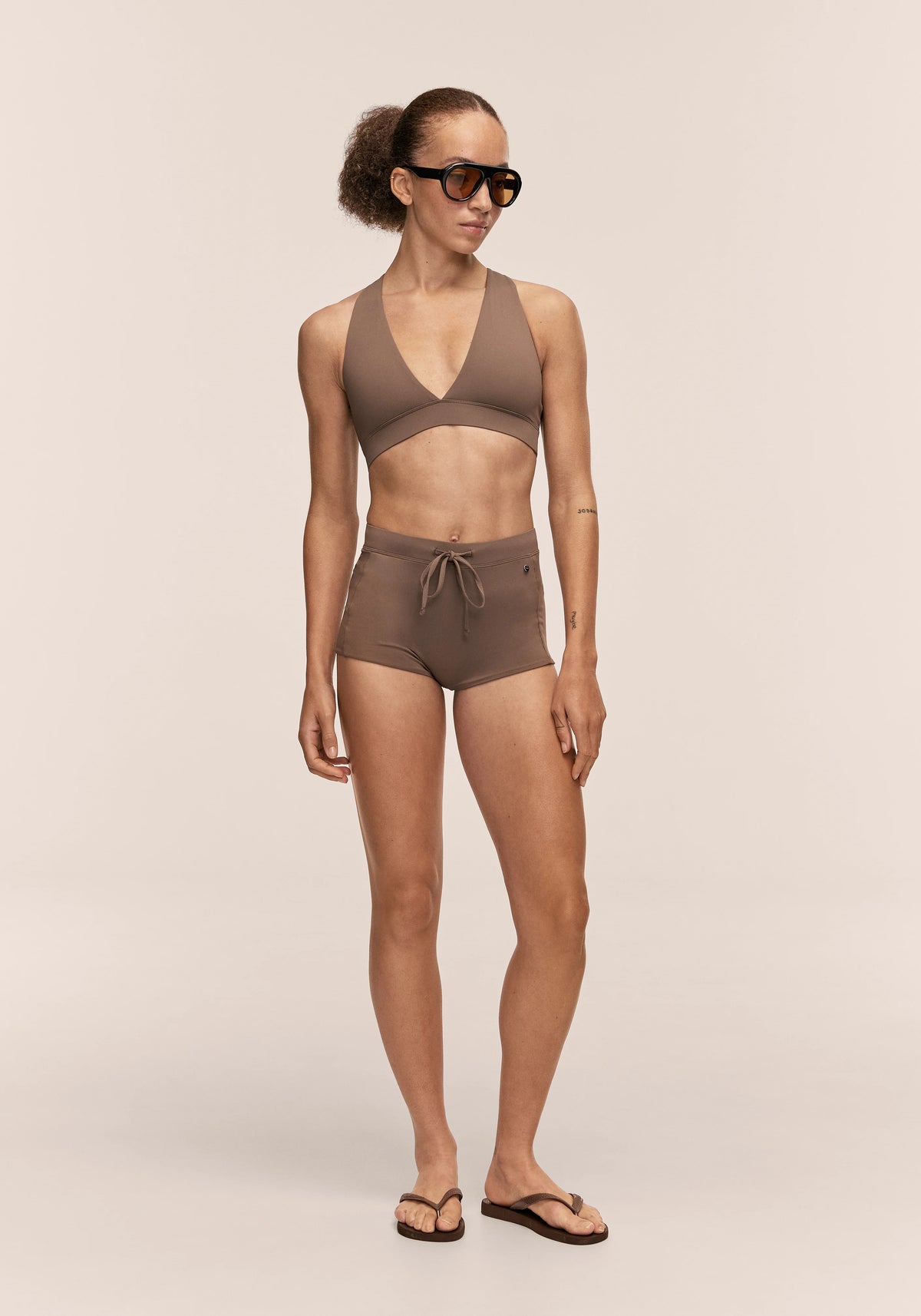 Casall Millenial Bikini Shorts costume Kaki protezione UV