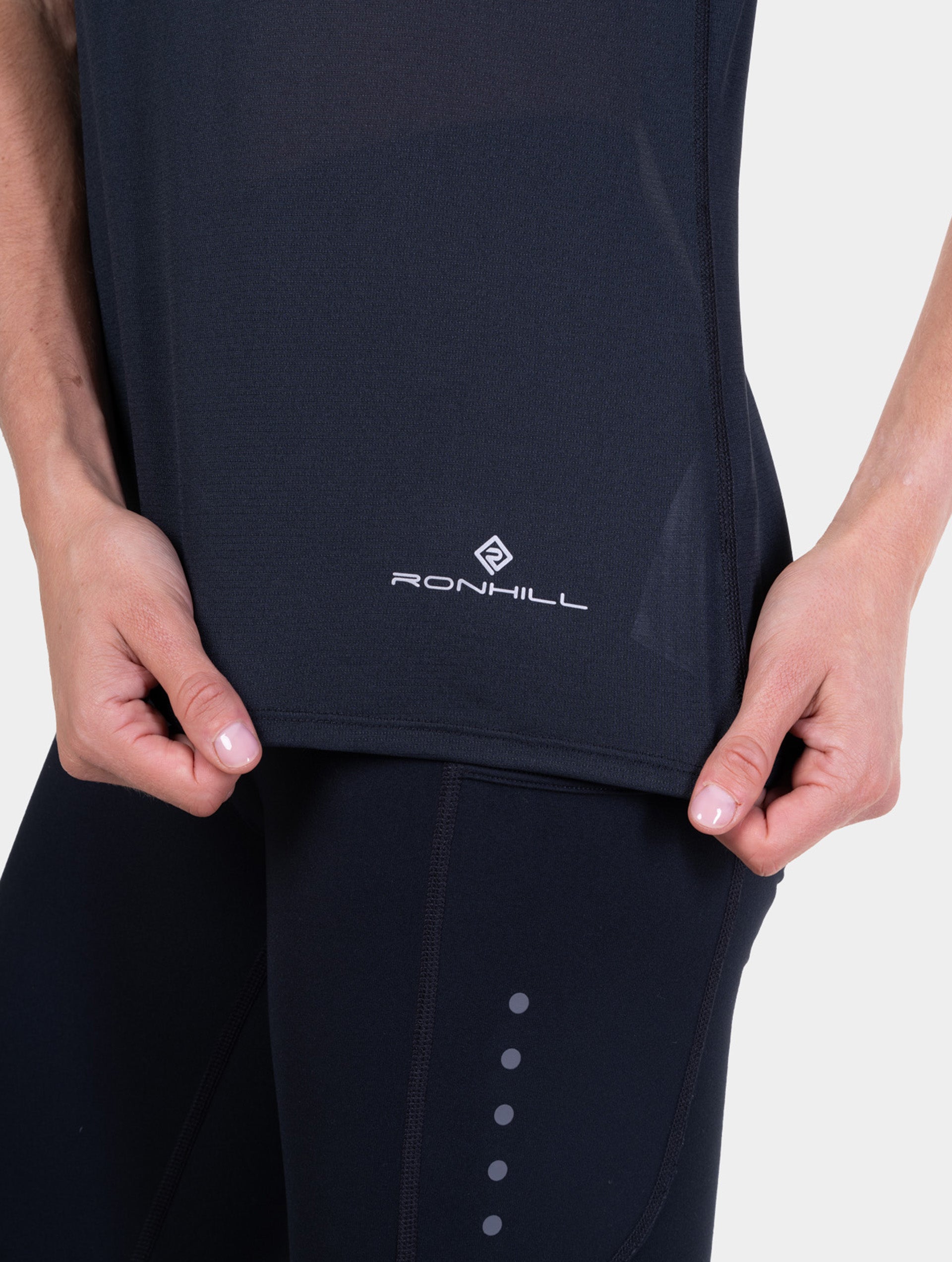 Ronhill Core maglia running manica corta donna Nero traspirante