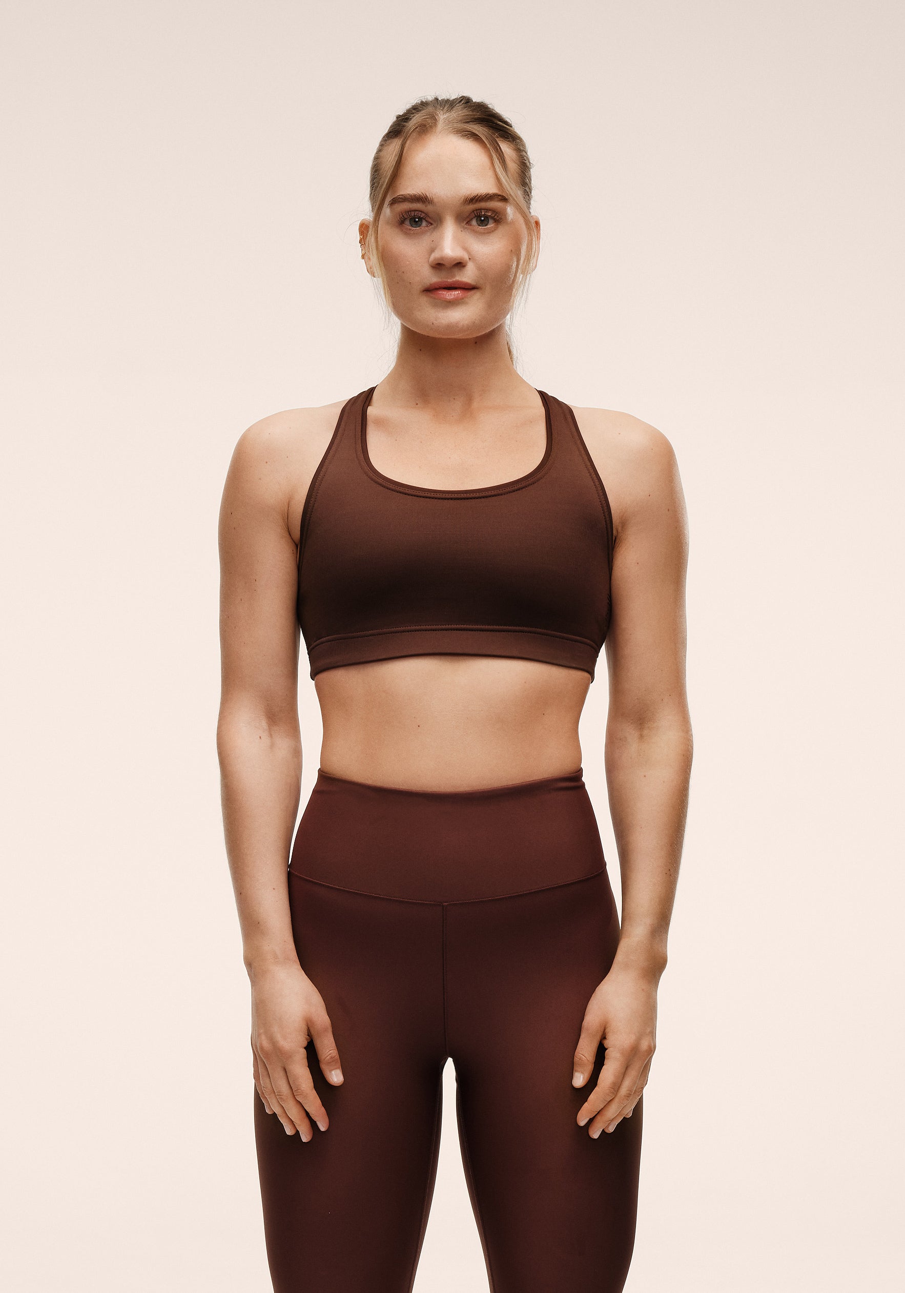 Casall Iconic reggiseno sportivo marrone sostegno alto
