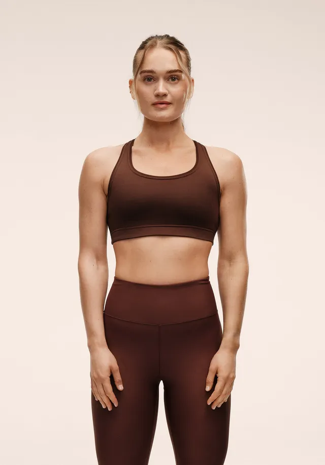 Casall Iconic reggiseno sportivo marrone sostegno alto