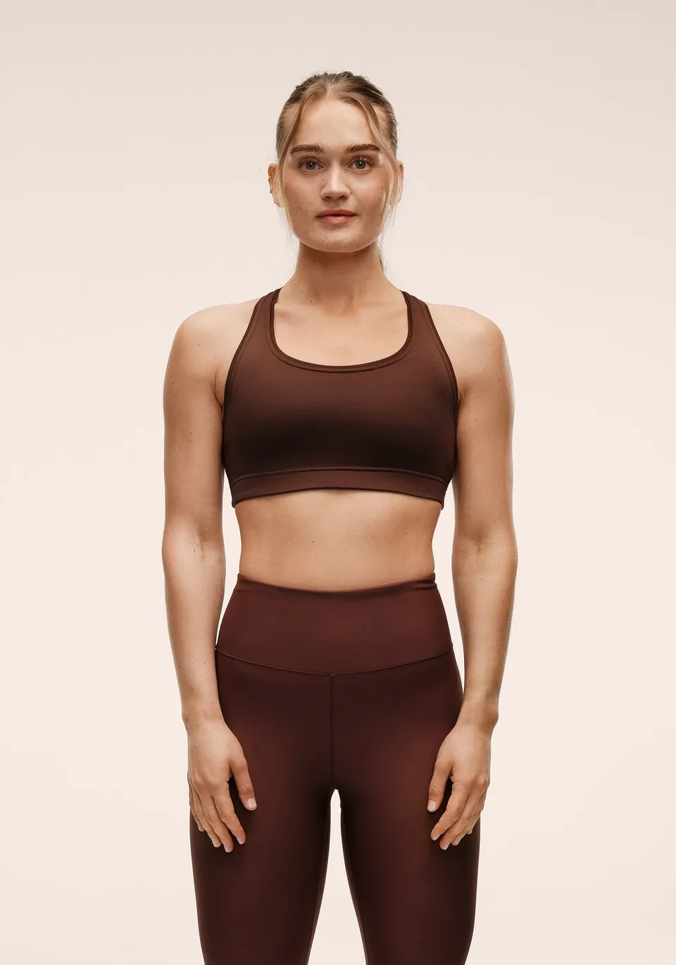 Casall Iconic reggiseno sportivo marrone sostegno alto