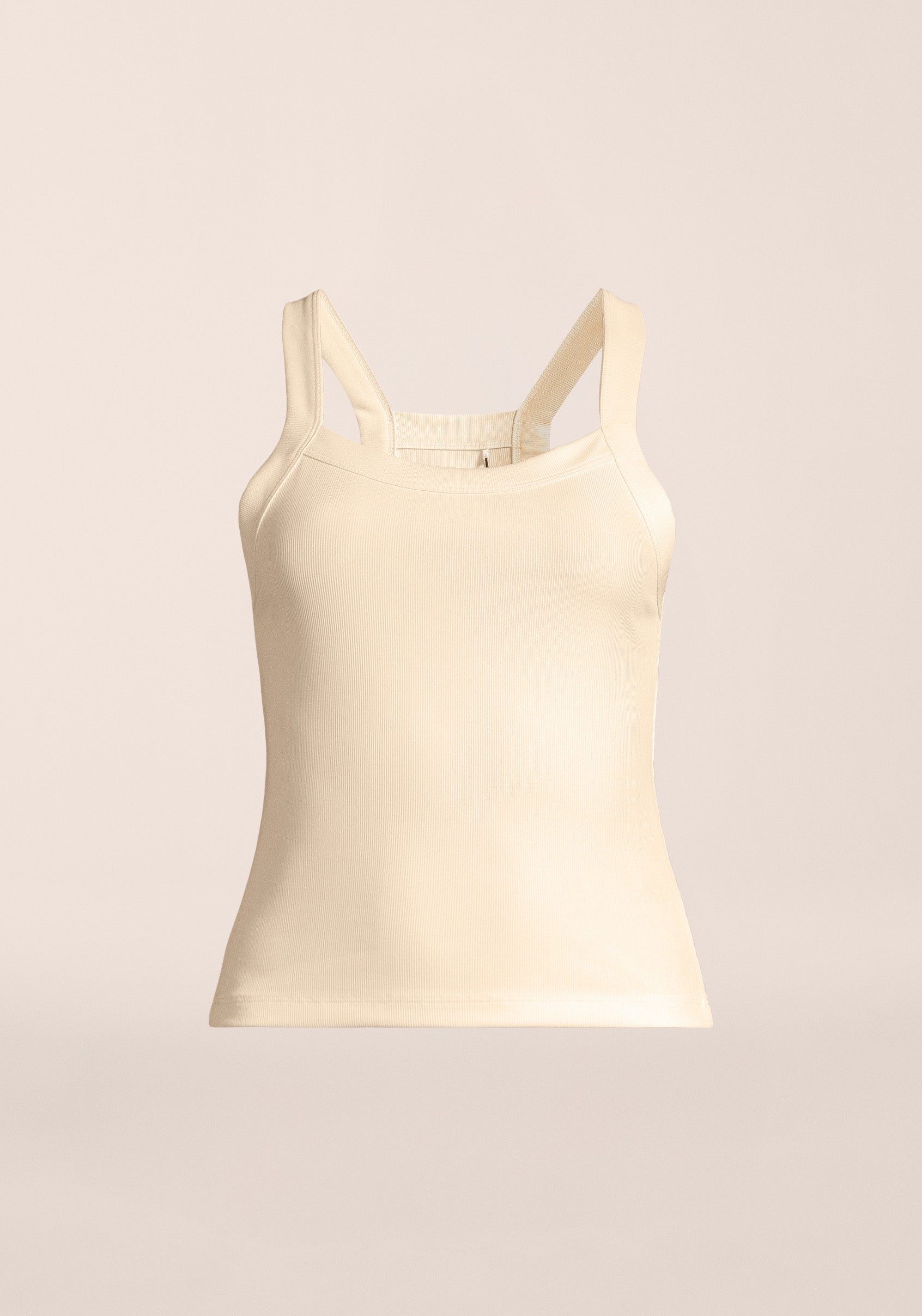 Casall Defined Rib Tank canotta crema costine