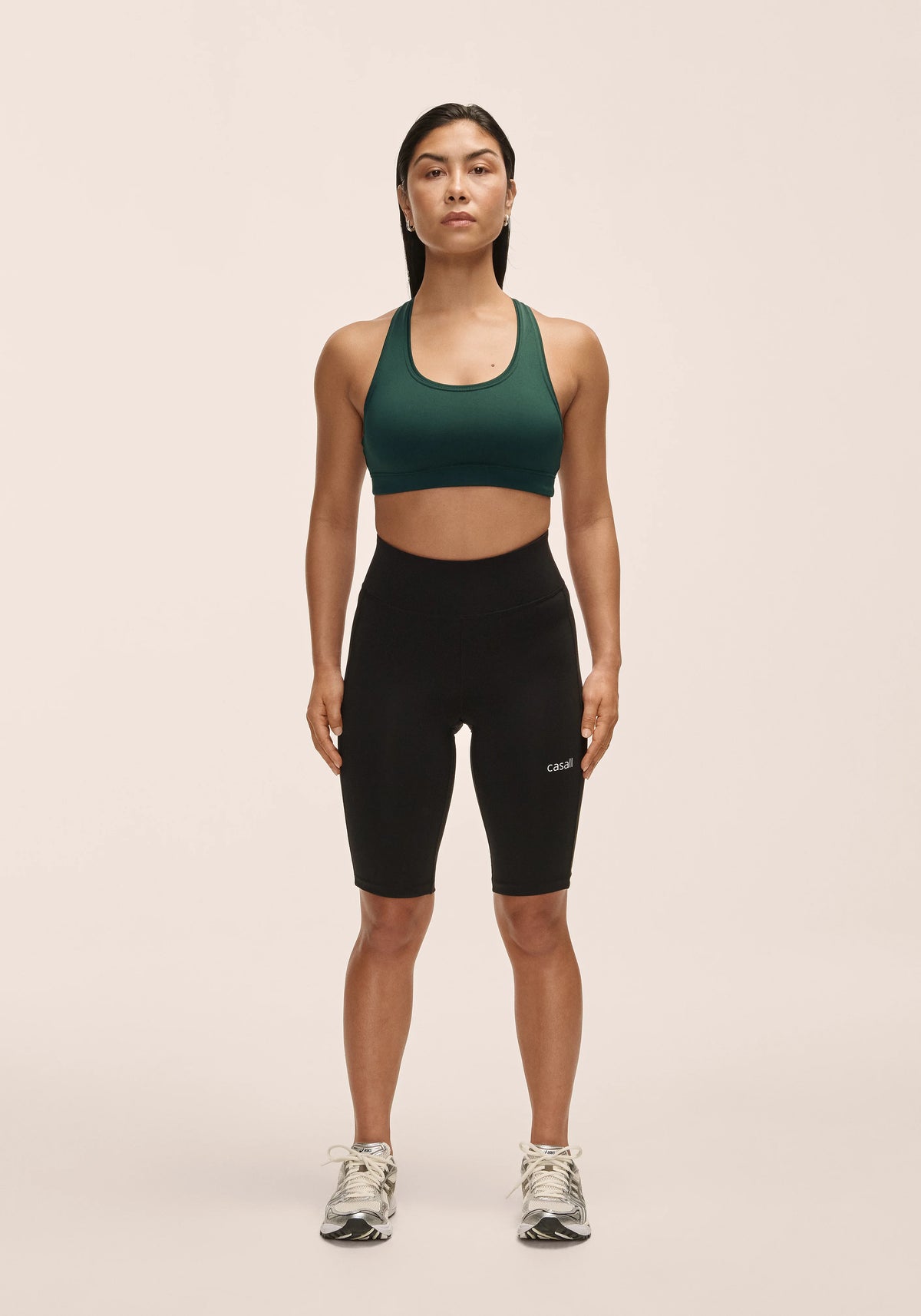 Casall Essential High Waist shorts bici nero vita alta