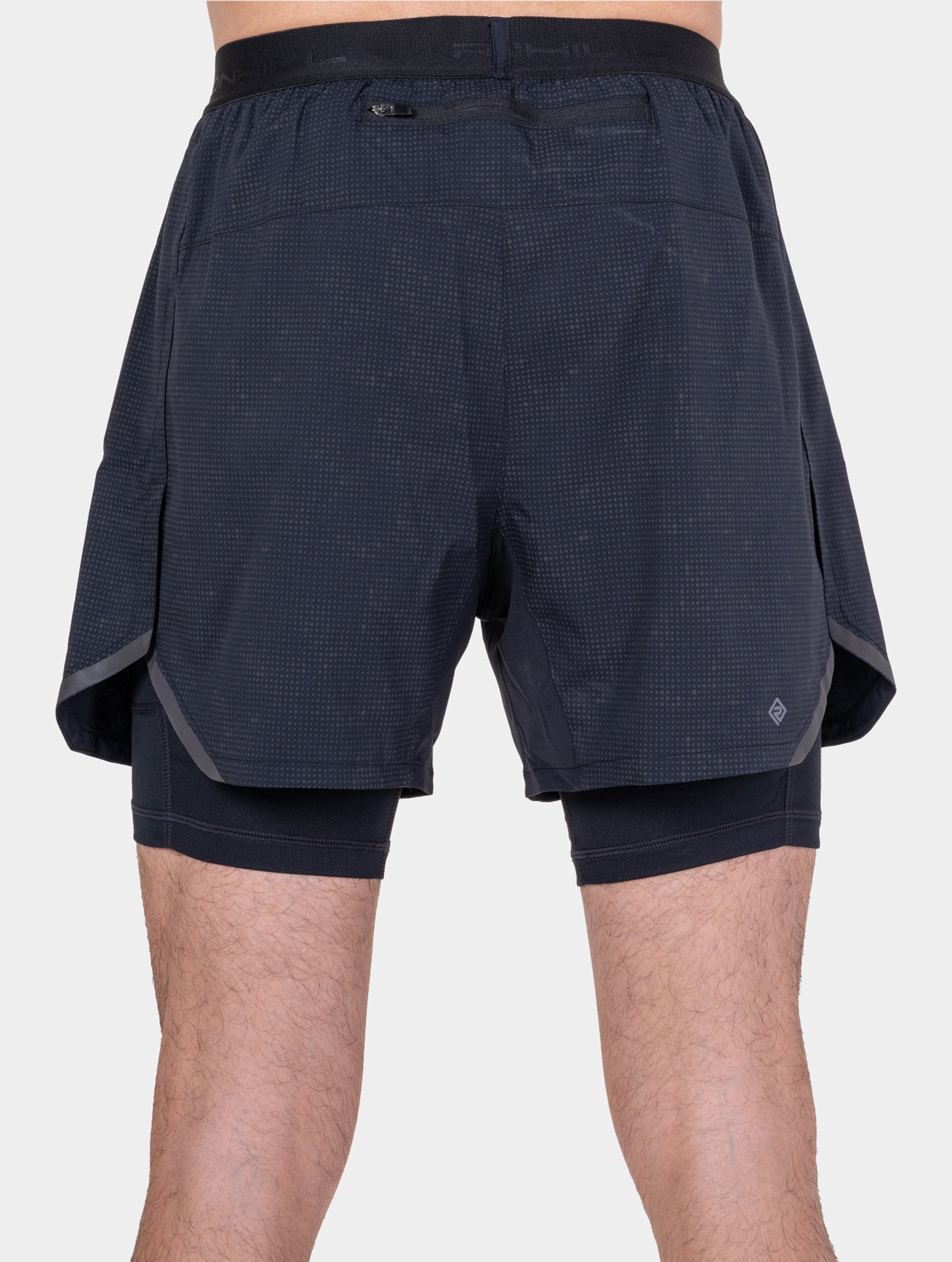 Ronhill Tech Reflect Lux 5" 2in1 shorts running neri riflettenti