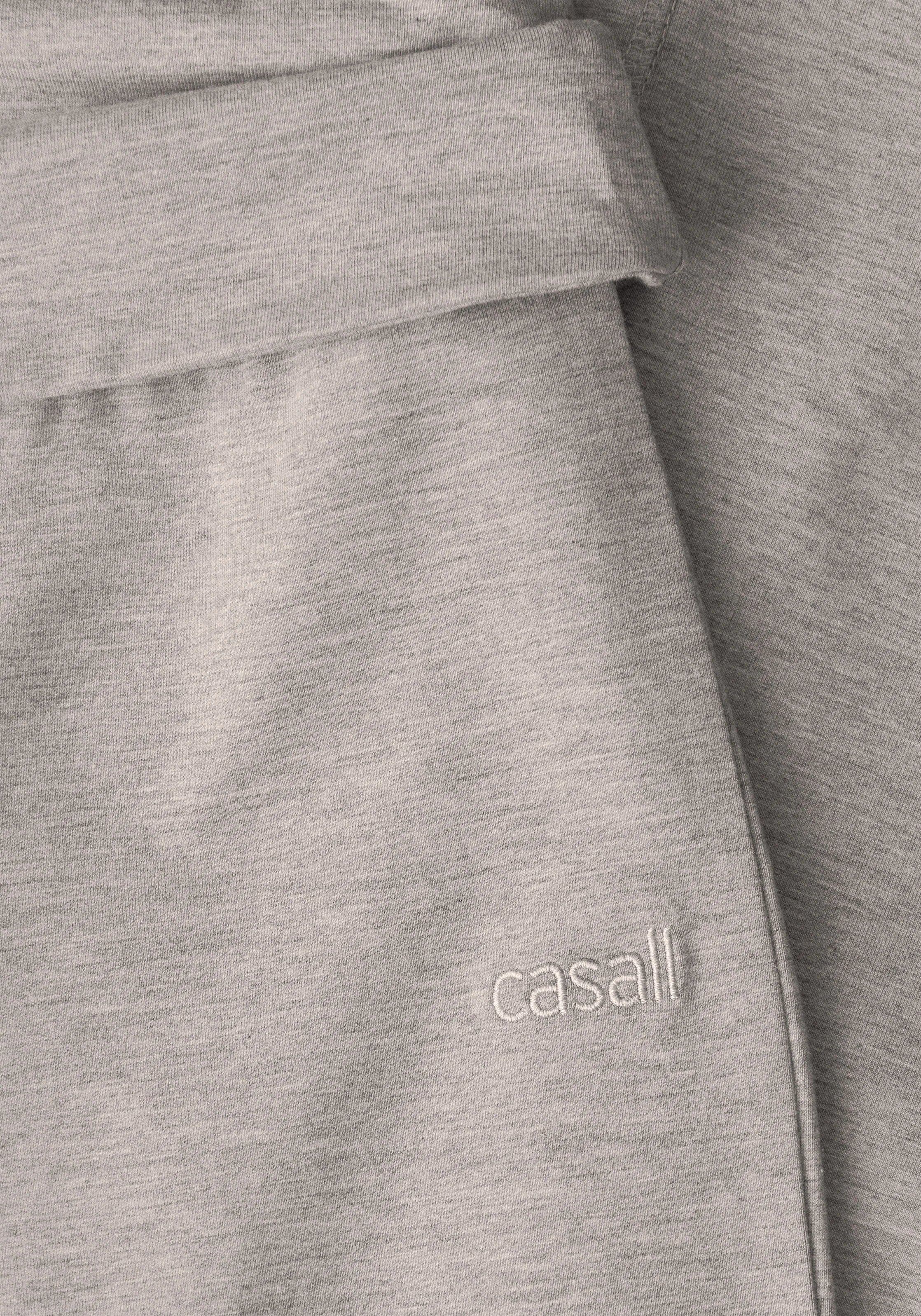 Casall Sublime Folded Hotpants shorts grigio vita piegata
