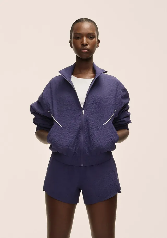 Casall Luna Textured Jacket giacca viola traspirante