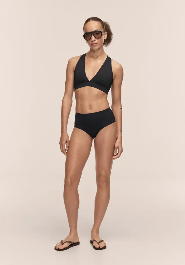 Casall High Waist Hipster slip bikini nero UV 50+