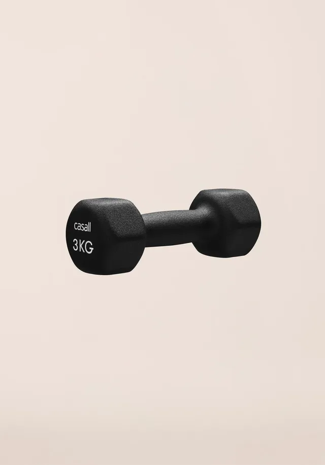 Casall Classic Dumbbell 3kg manubrio Nero Bianco neoprene