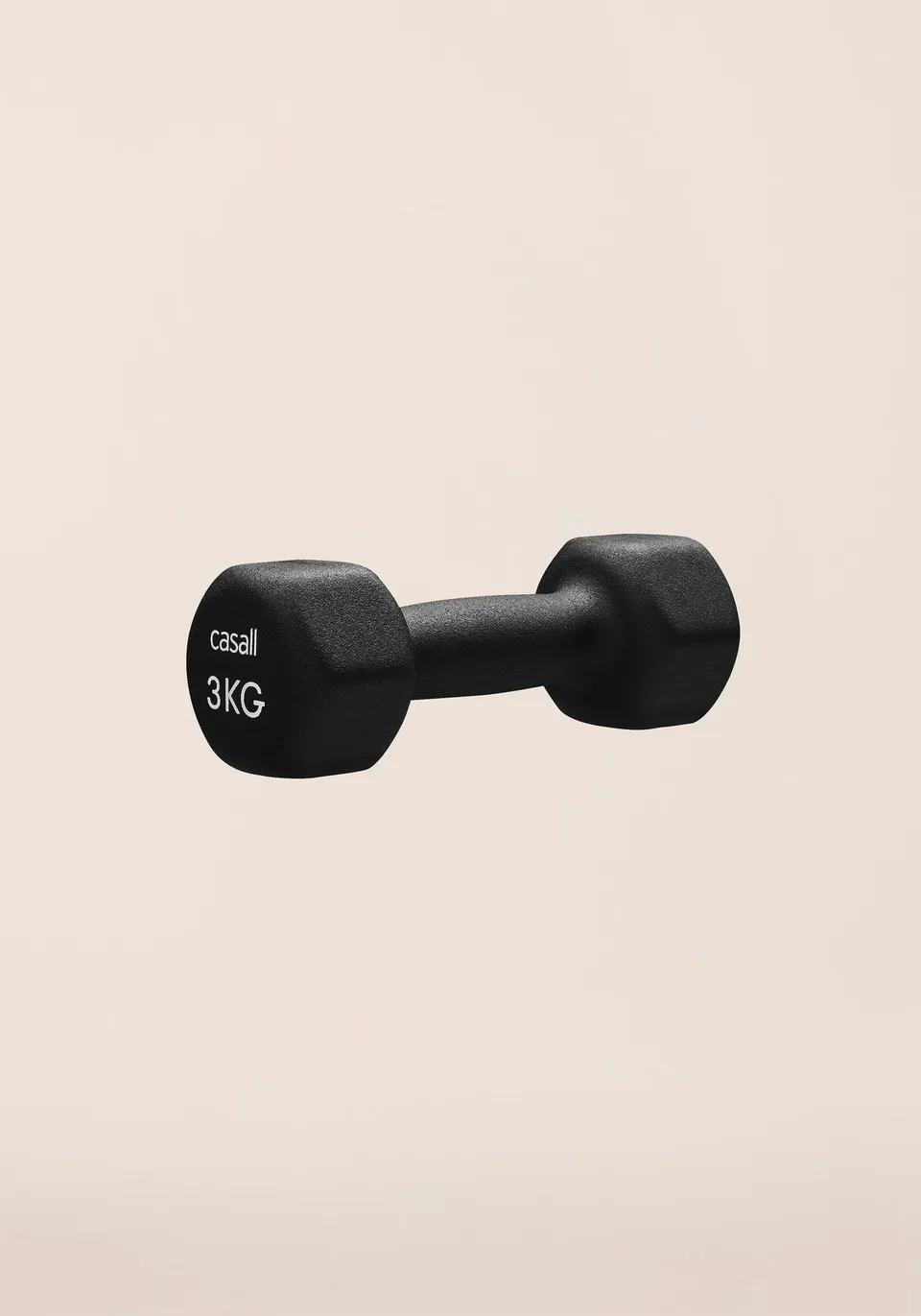 Casall Classic Dumbbell 3kg manubrio Nero Bianco neoprene