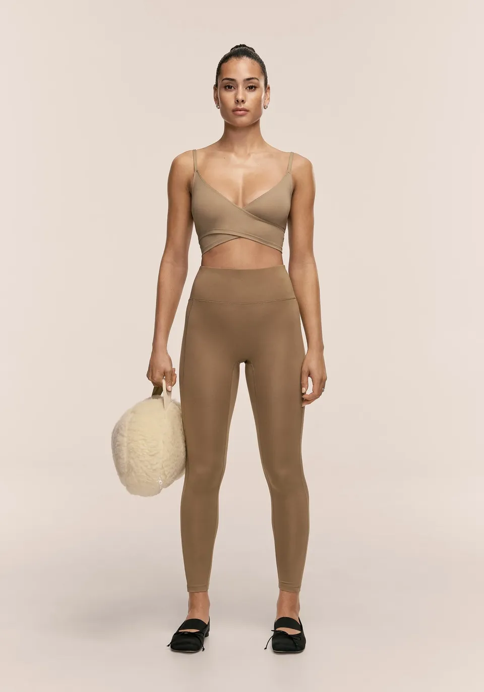 Casall Soft Touch High Waist Tights leggings caqui vita alta