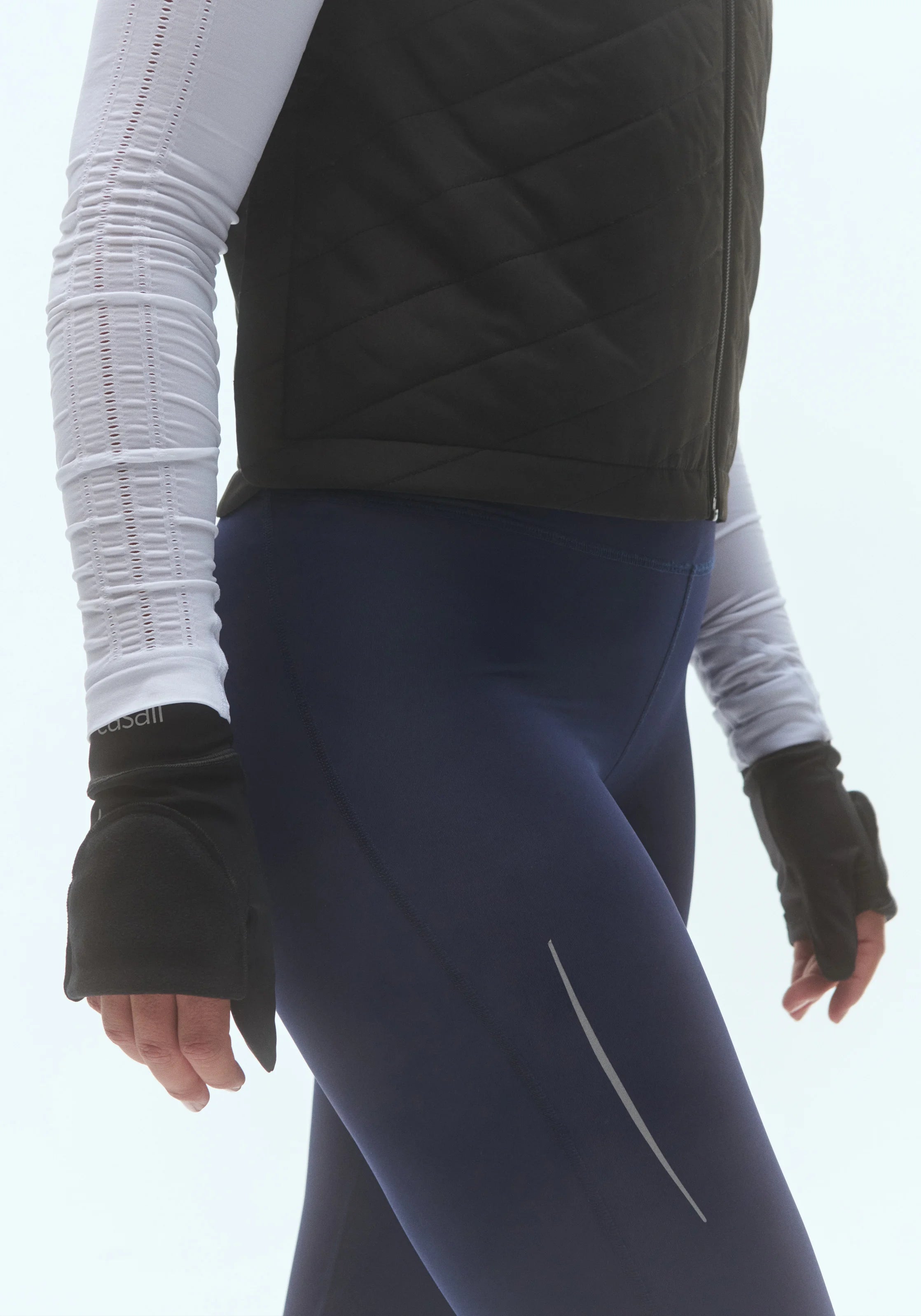 Casall Windtherm Running Mittens guanti running neri antivento