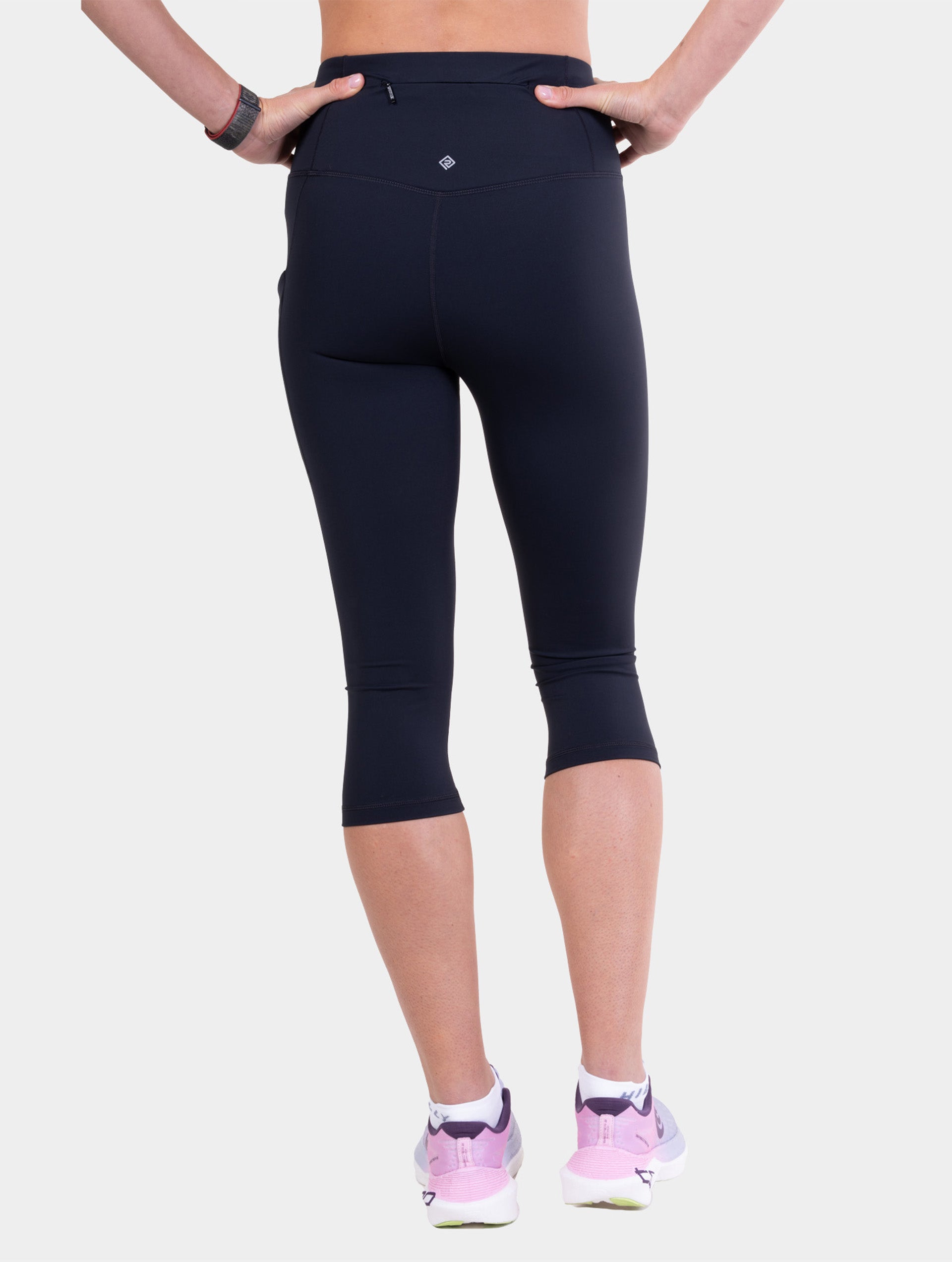 Ronhill Tech Contour Capri leggings donna nero elasticizzato