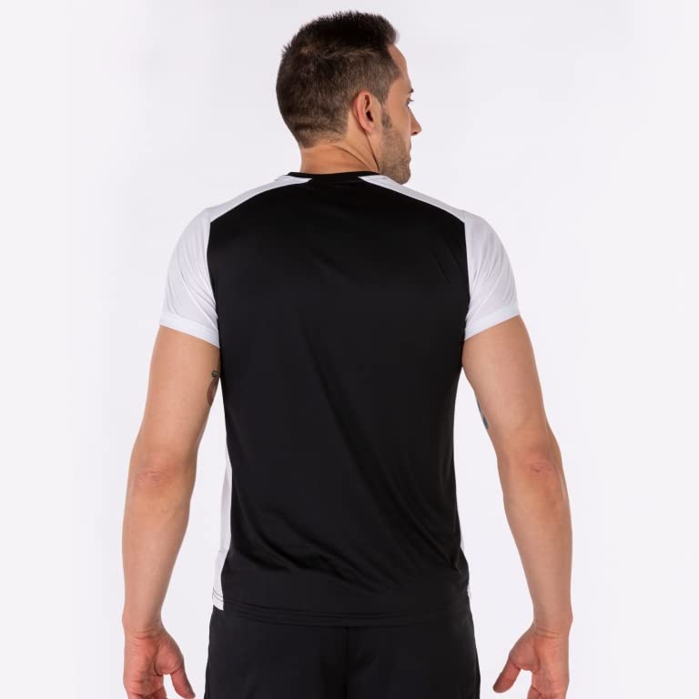 Joma Record II Maglietta Uomo Nero Bianco Traspirante
