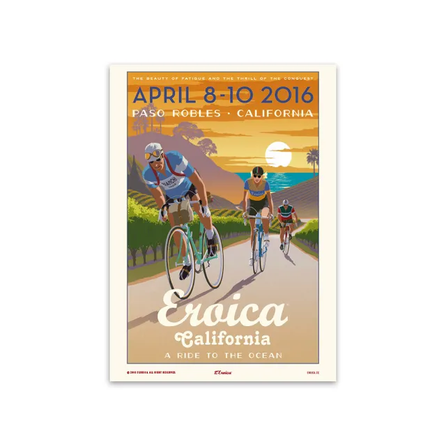 L'Eroica California 2016 poster illustrazione ufficiale