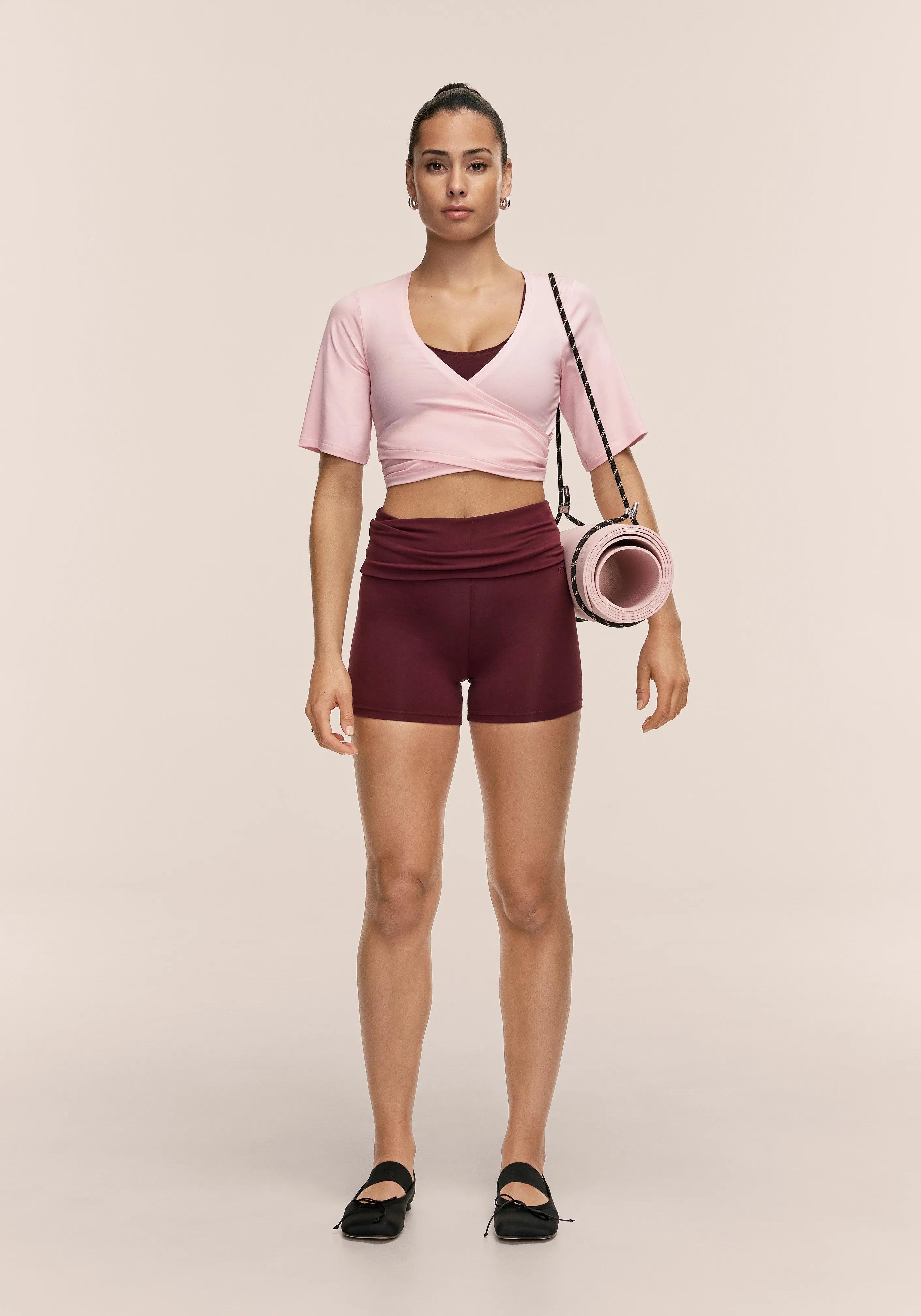 Casall Sublime Folded Hotpants Shorts Cherry Moon