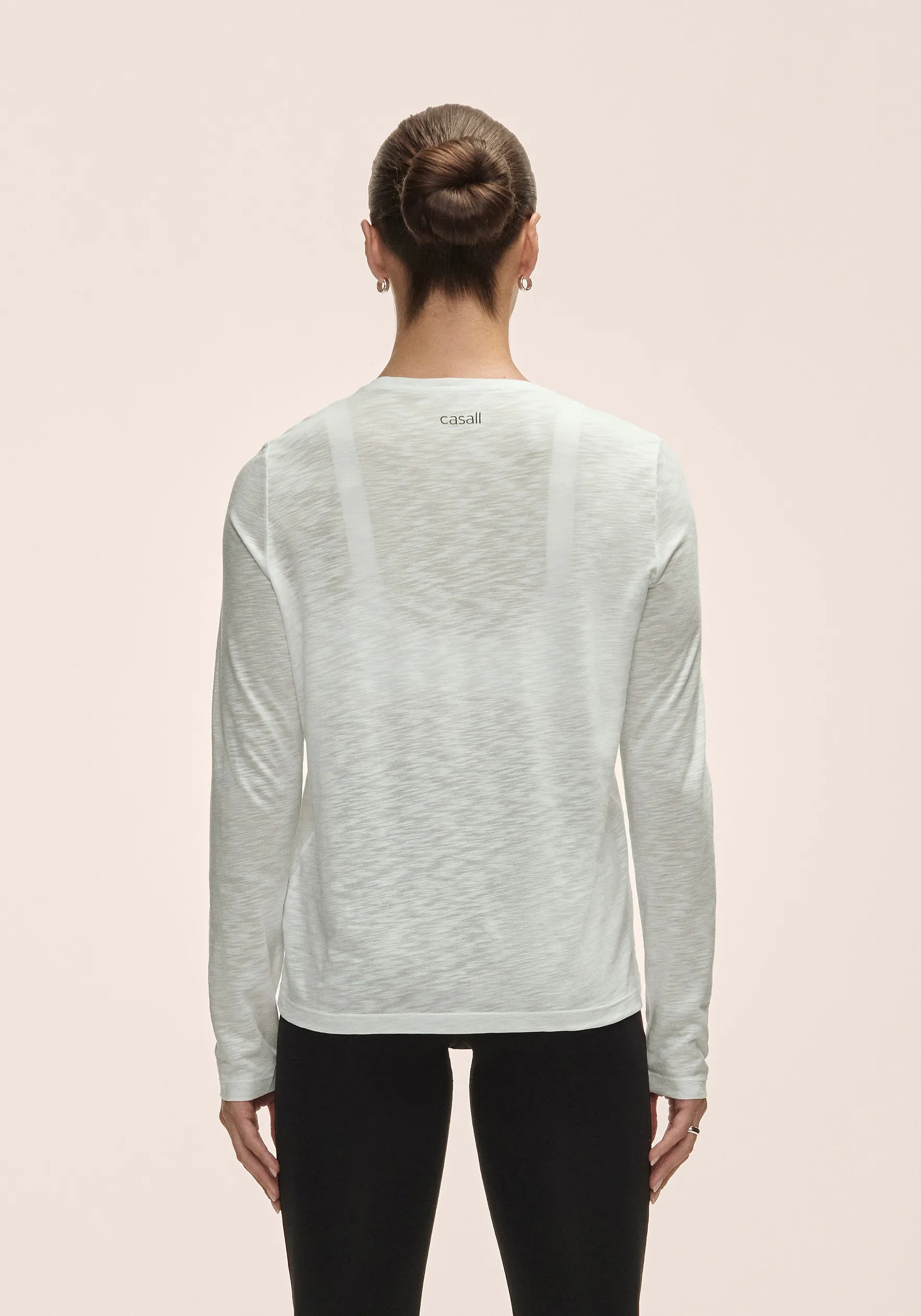 Casall Soft Texture Long Sleeve maglia misty green yoga