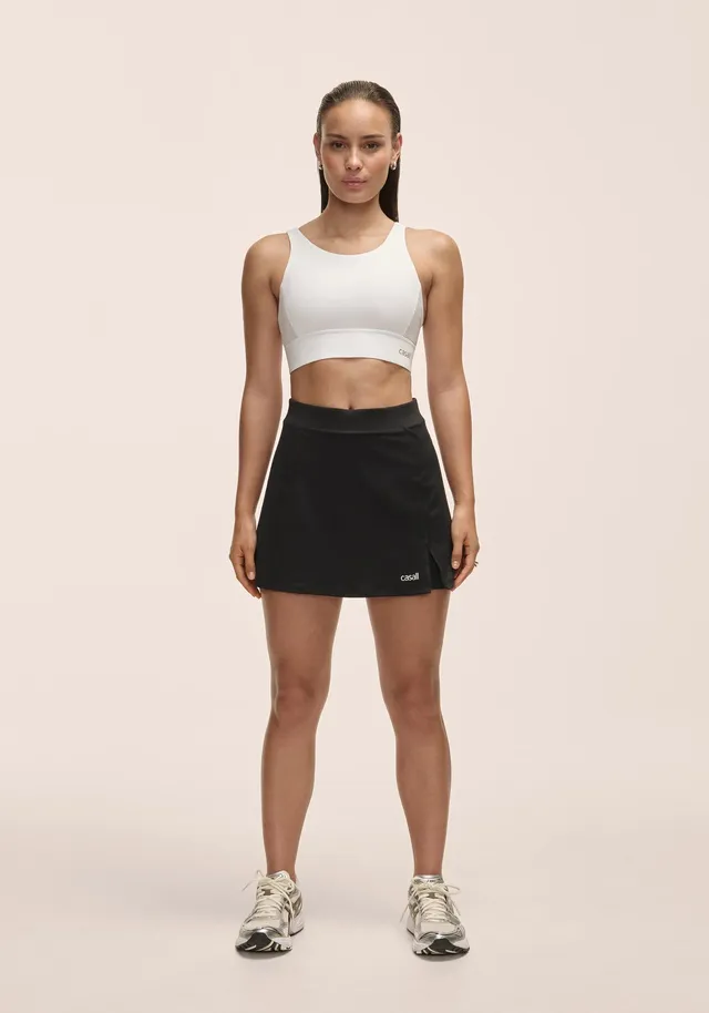 Casall Court Slit Skirt gonna tennis nera elasticizzata