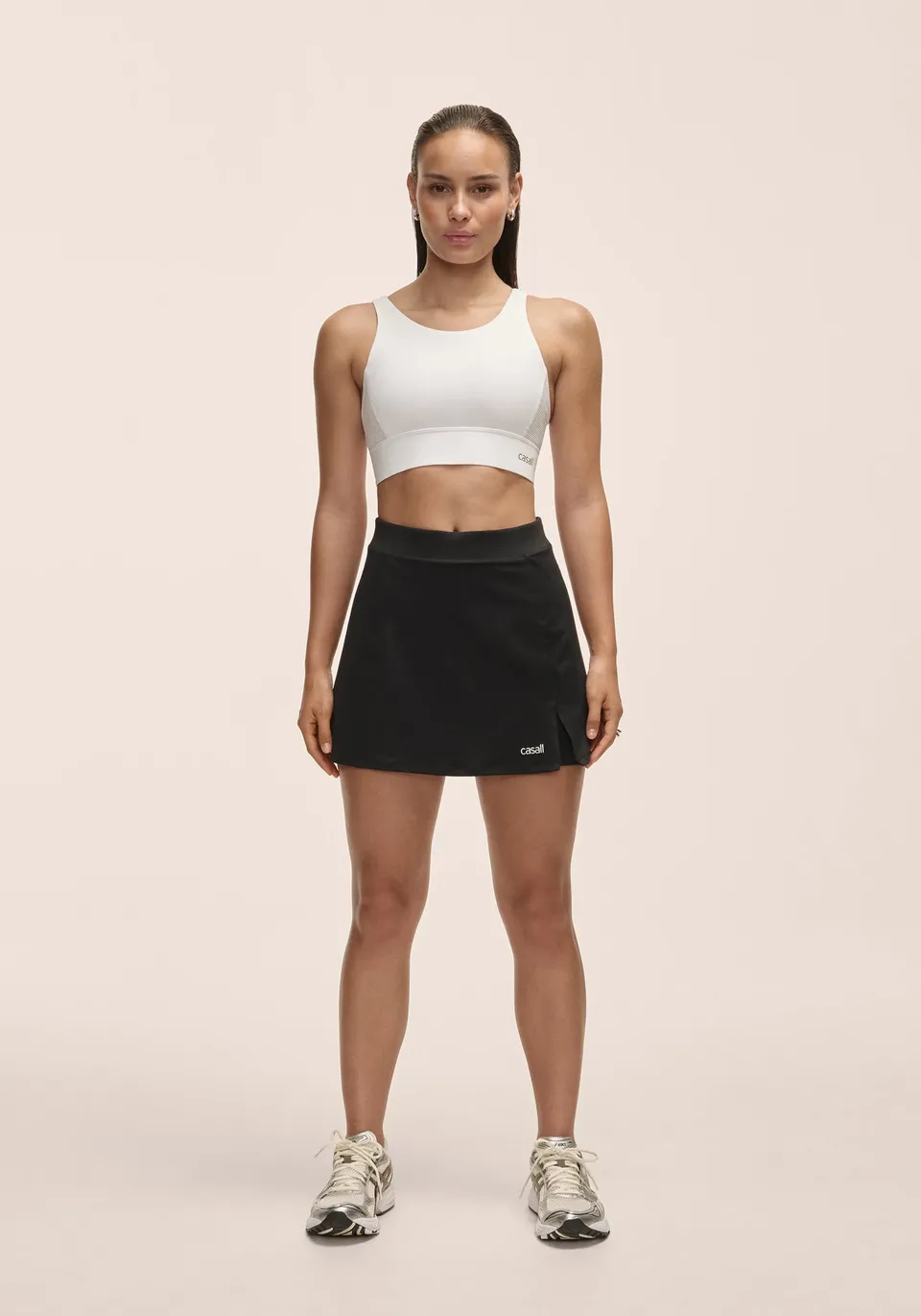 Casall Court Slit Skirt gonna tennis nera elasticizzata
