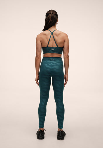 Casall Heat Printed High Waist Tights leggings Ocean Geo