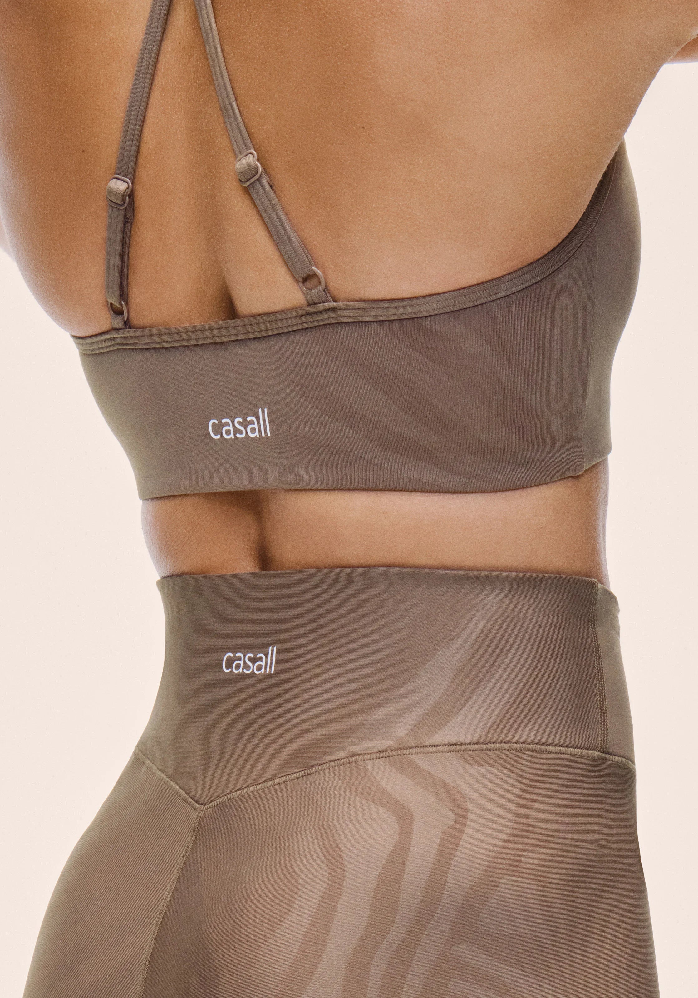 Casall Sleek Strappy reggiseno sportivo Zebra Khaki medio