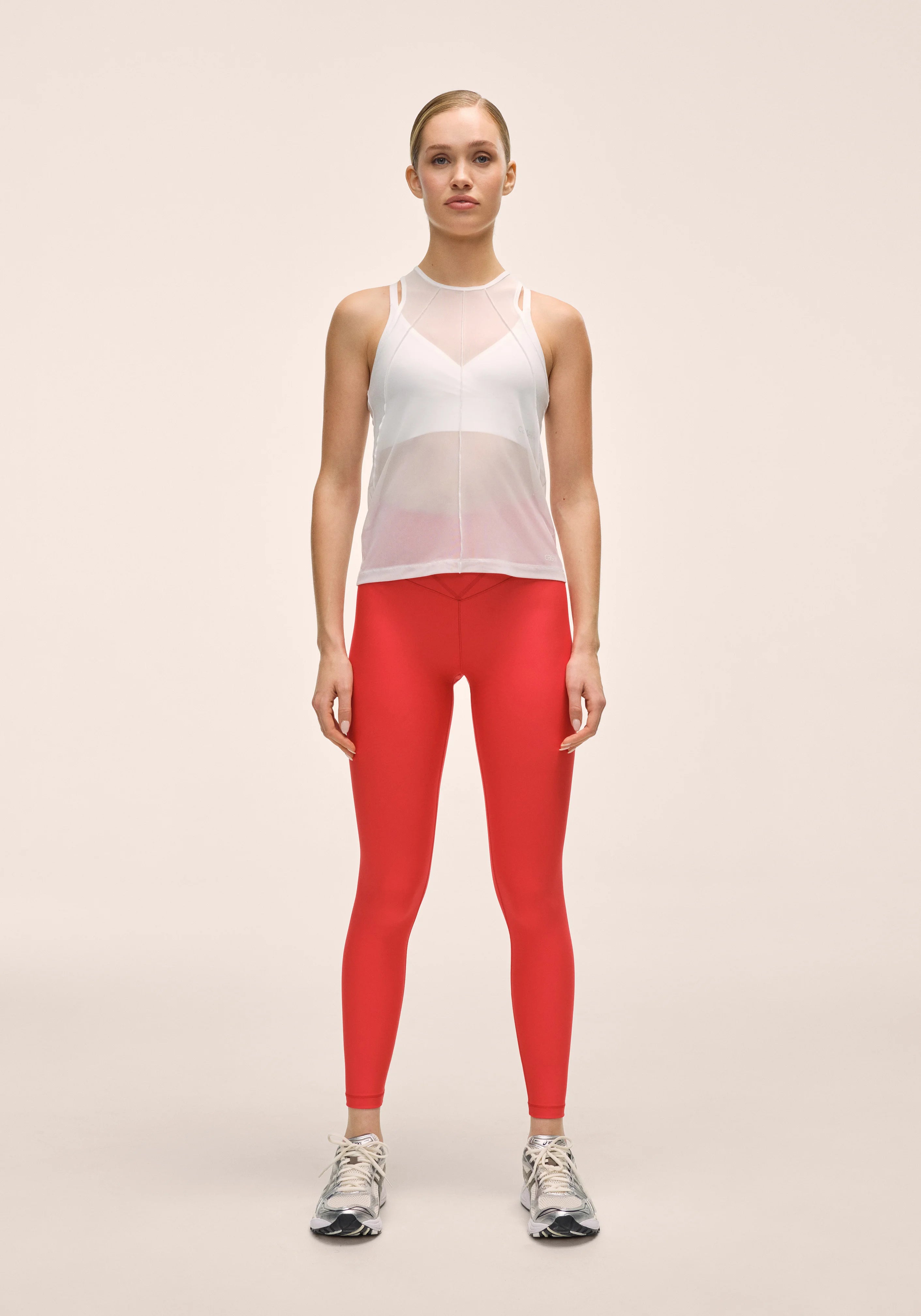 Casall Seam Detail Mesh Tank canotta Bianco mesh traspirante