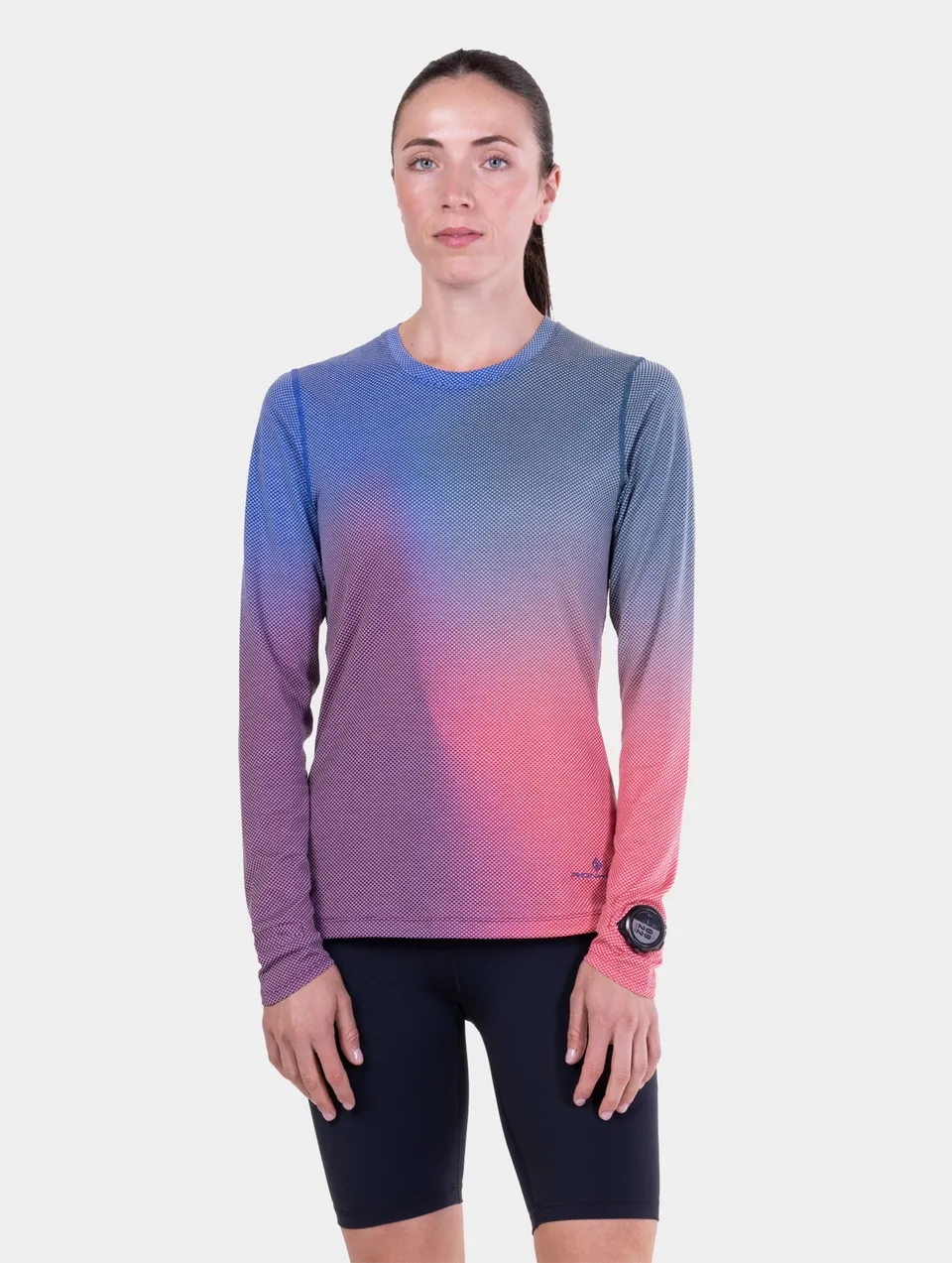 Ronhill Tech Golden Hour maglia donna Blue Violet manica lunga