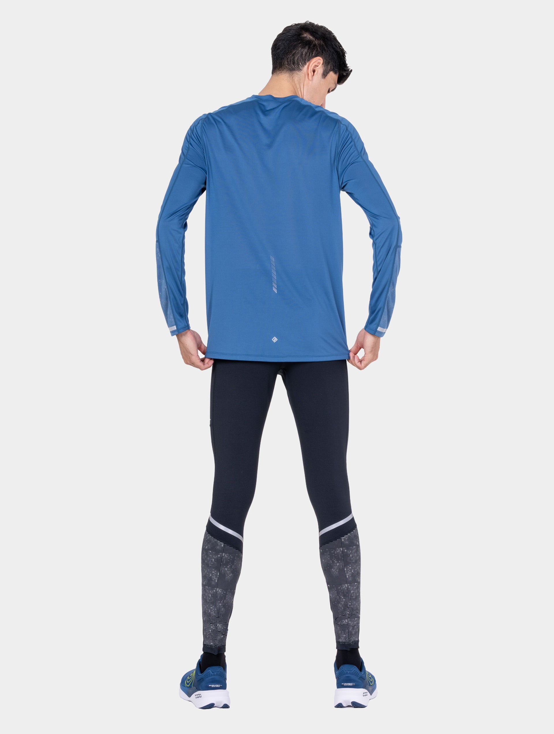 Ronhill Tech Reflect L/S Tee maglia manica lunga Glacier riflettente