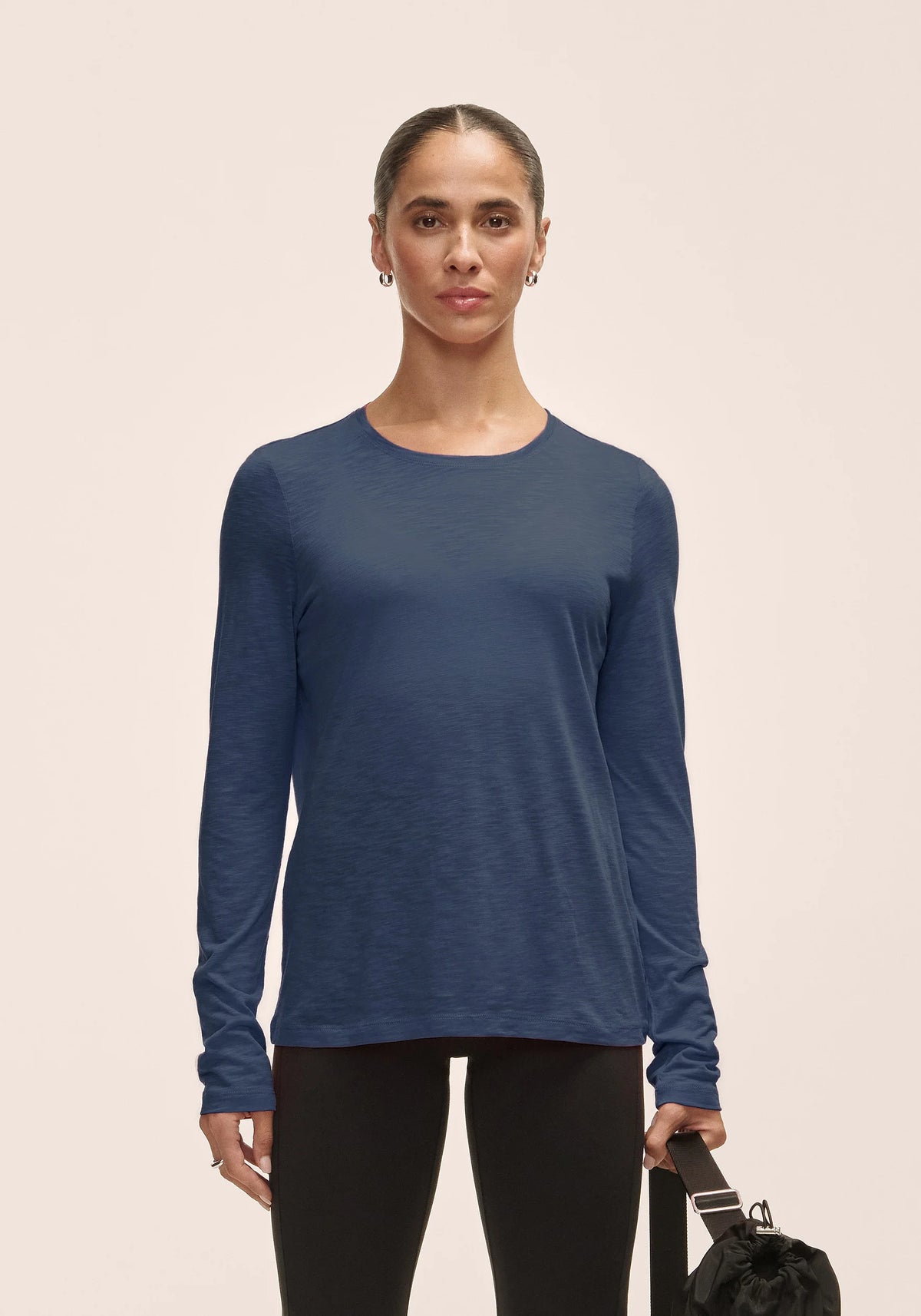 Casall Soft Texture maglia manica lunga Core Blue Tencel