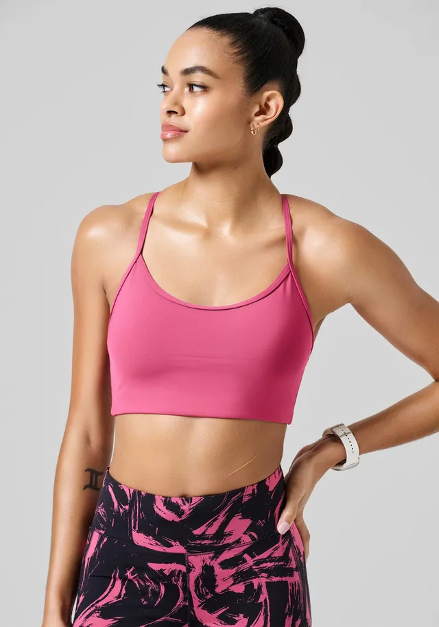 Casall Sleek Strappy Sports Bra reggiseno rosa sostegno medio