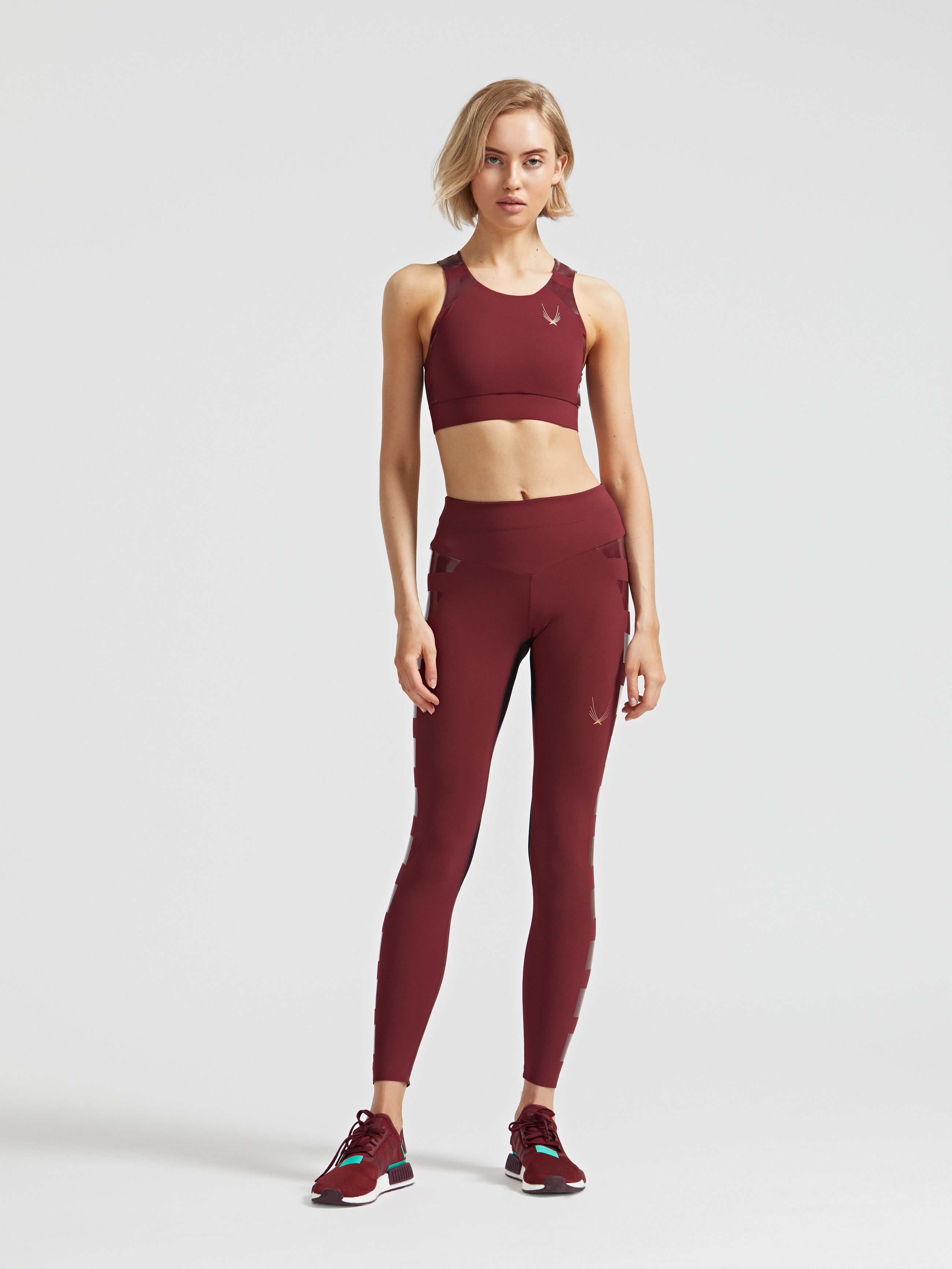 Lucas Hugh Odyssey Crop top sportivo bordeaux