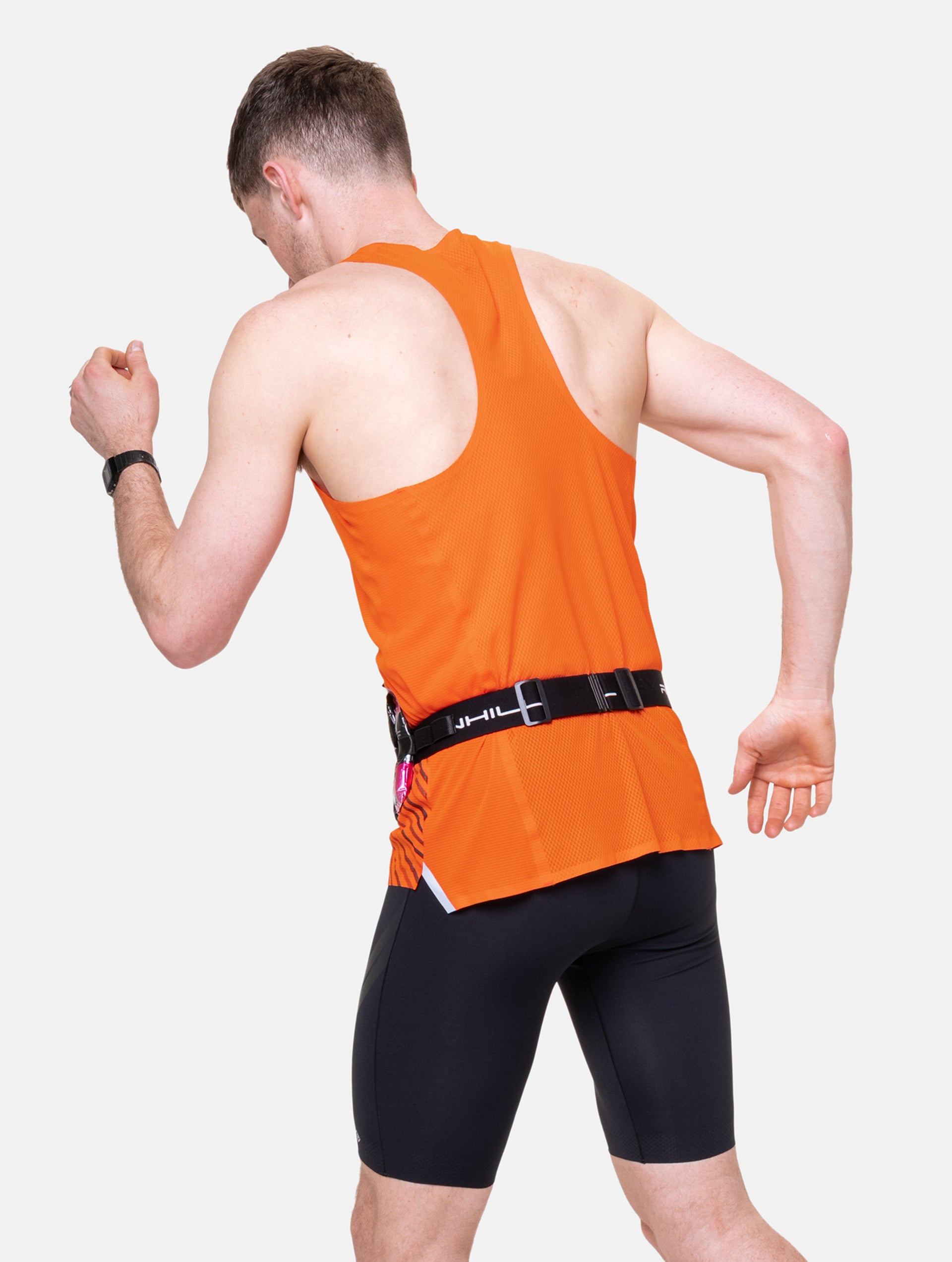 Ronhill Race Number Belt cintura running nera 8 gel
