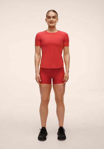 Casall Essential maglietta sportiva brick red traspirante palestra