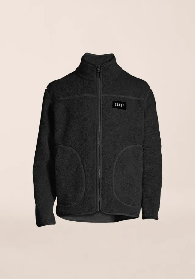 Casall M Pile Jacket giacca pile nera caldo