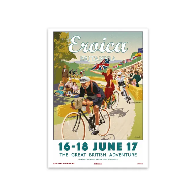 L'Eroica Britannia 2017 Poster Illustrazione Ufficiale