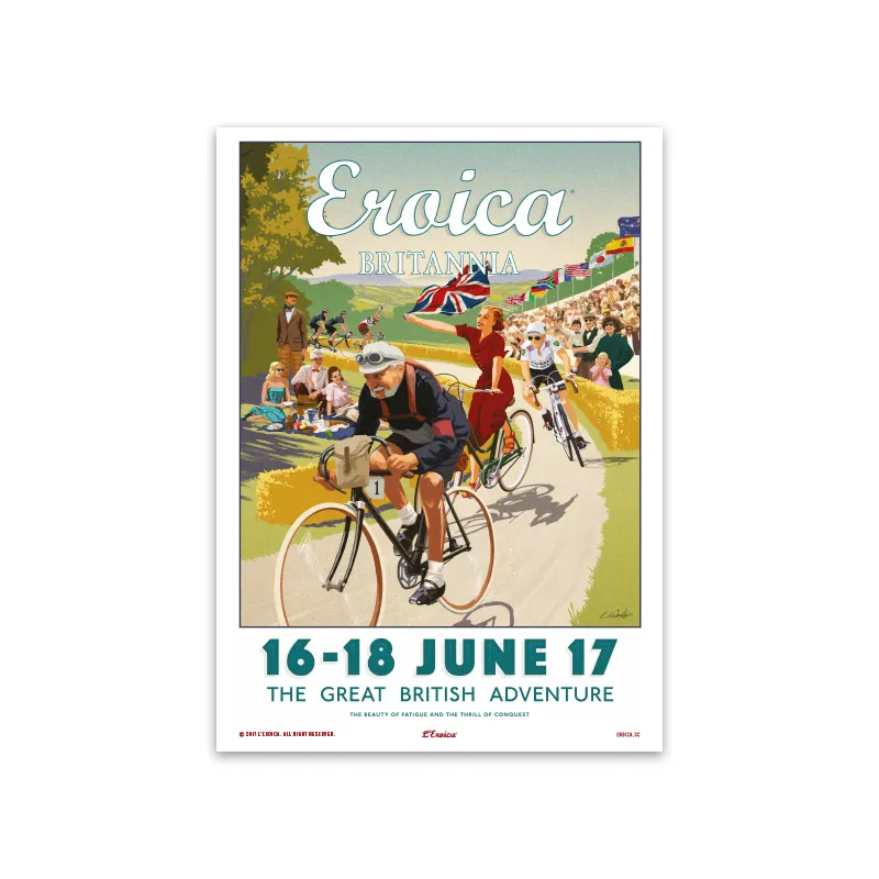 L'Eroica Britannia 2017 Poster Illustrazione Ufficiale
