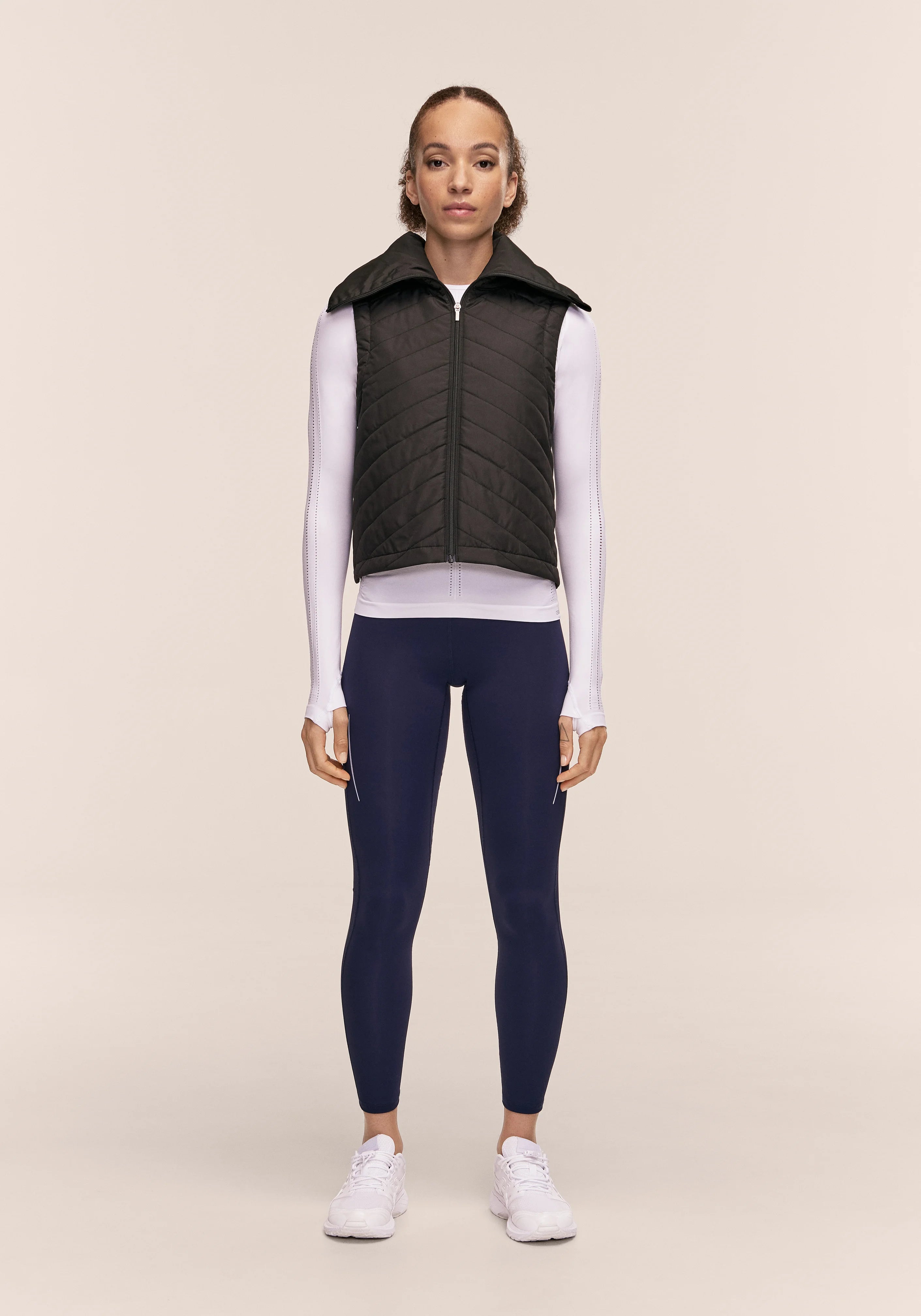 Casall Neckwarmer gilet running nero antivento