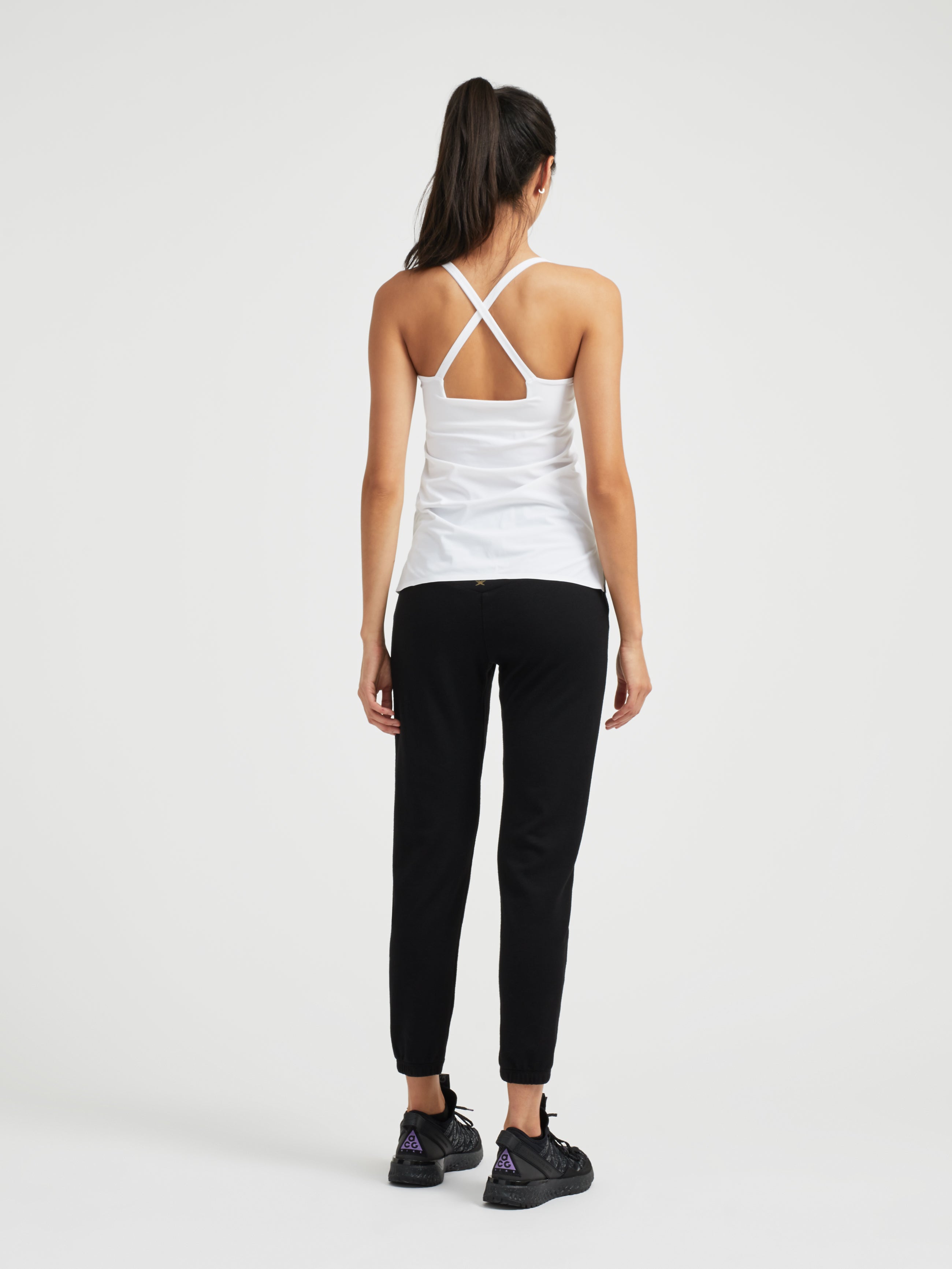 Lucas Hugh Performance Cross Back Tank canotta bianca