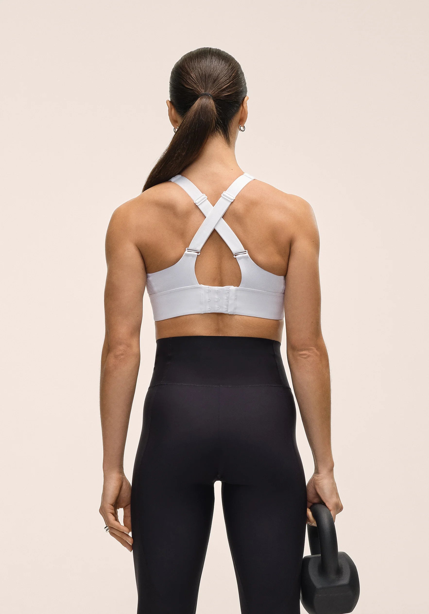 Casall Iconic Adjustable Sports Bra reggiseno bianco alto